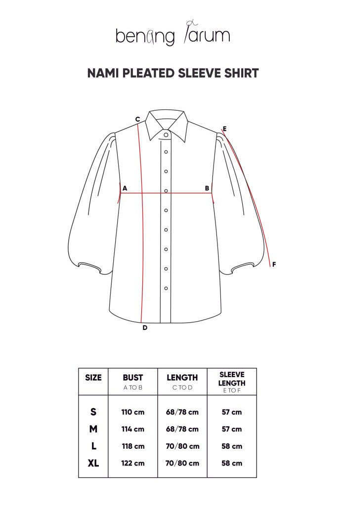 Nami Pleated Sleeve Shirt - Blue