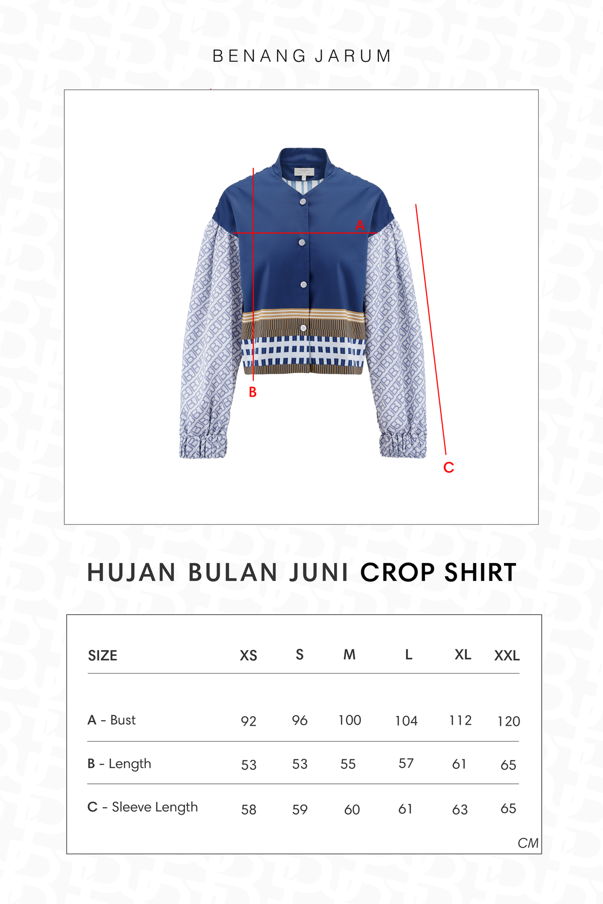 HBJ Crop Shirt - Rintik Sendu