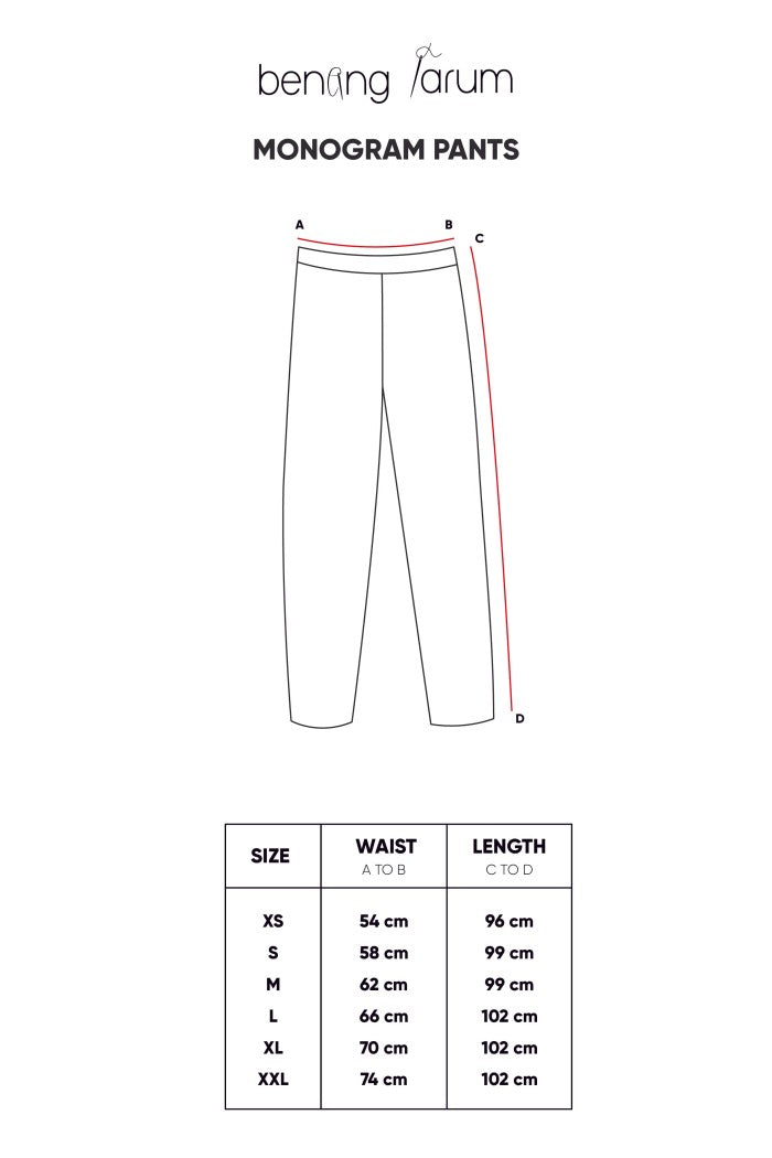 Monogram Pants - Beige