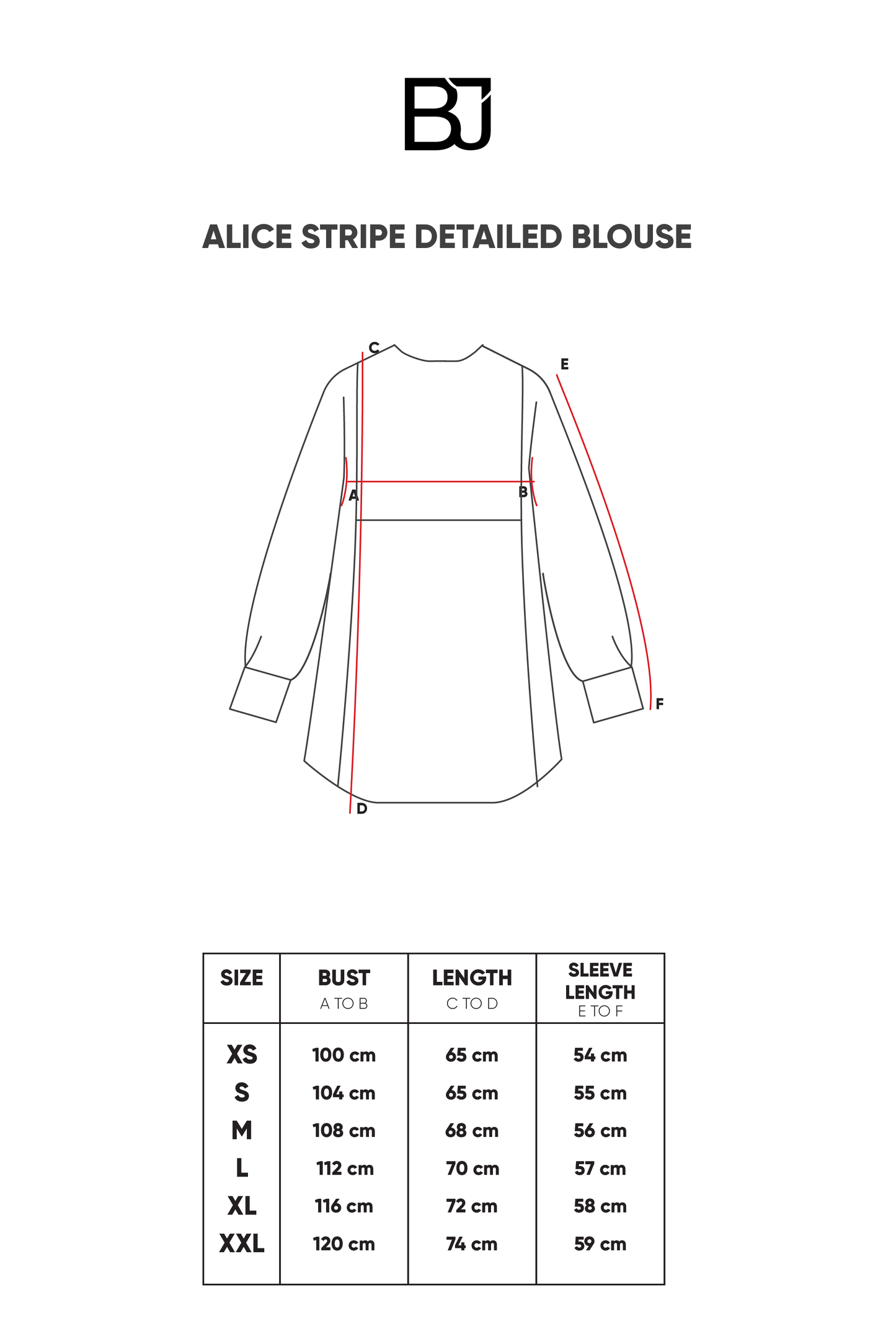 Alice Stripe Detailed Blouse - Black