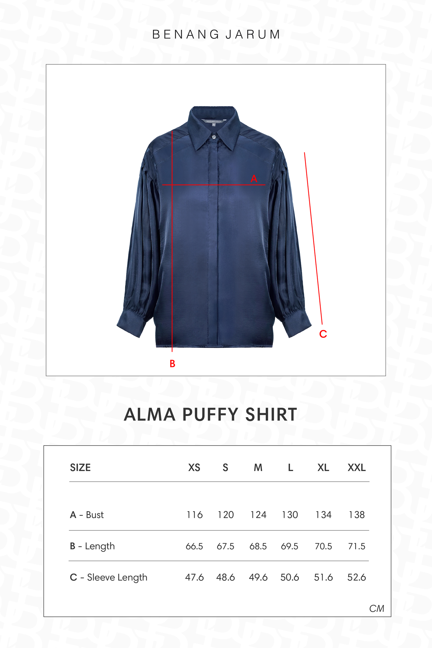 Alma Puffy Shirt - Navy