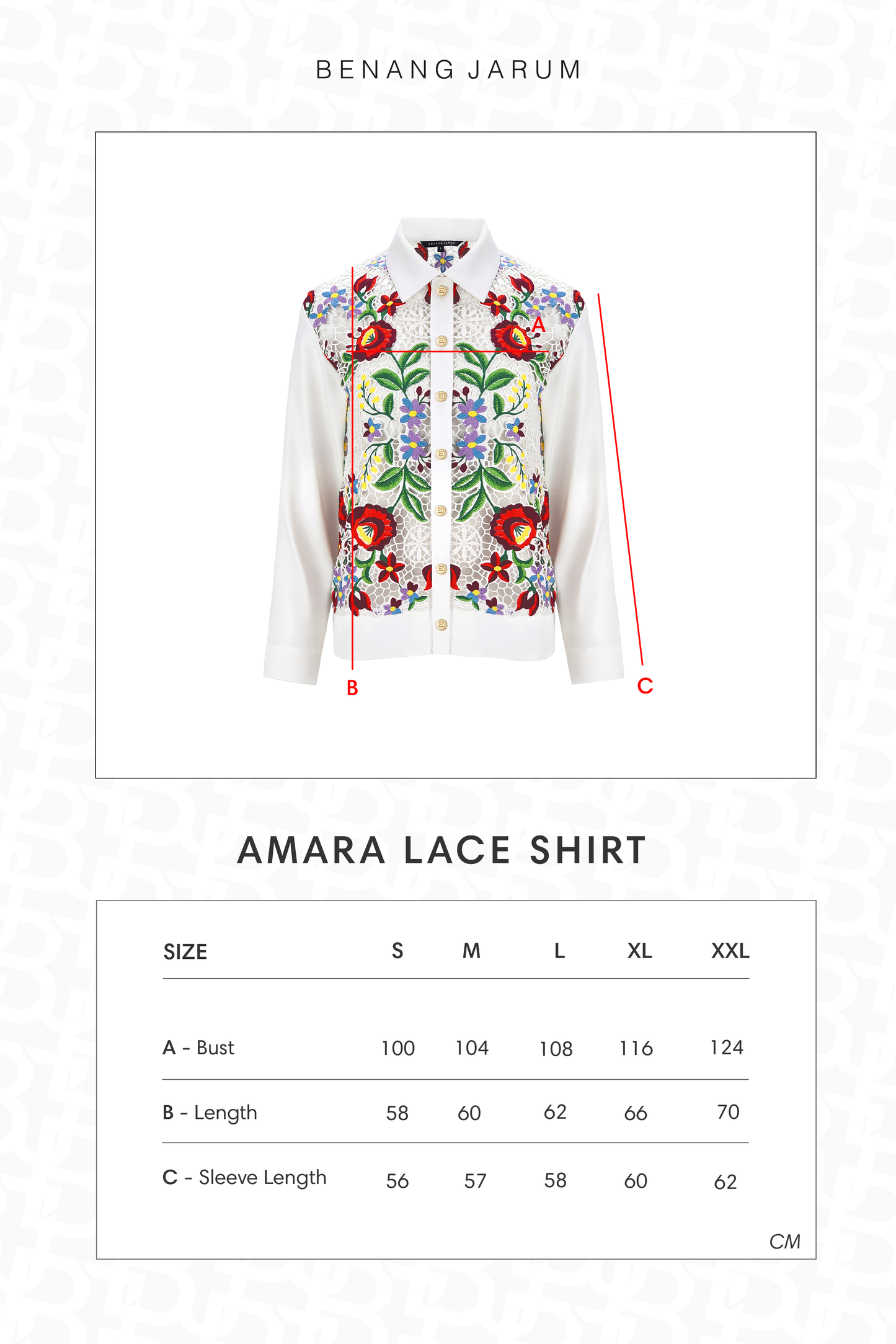 Amara Lace Shirt - White Bloom