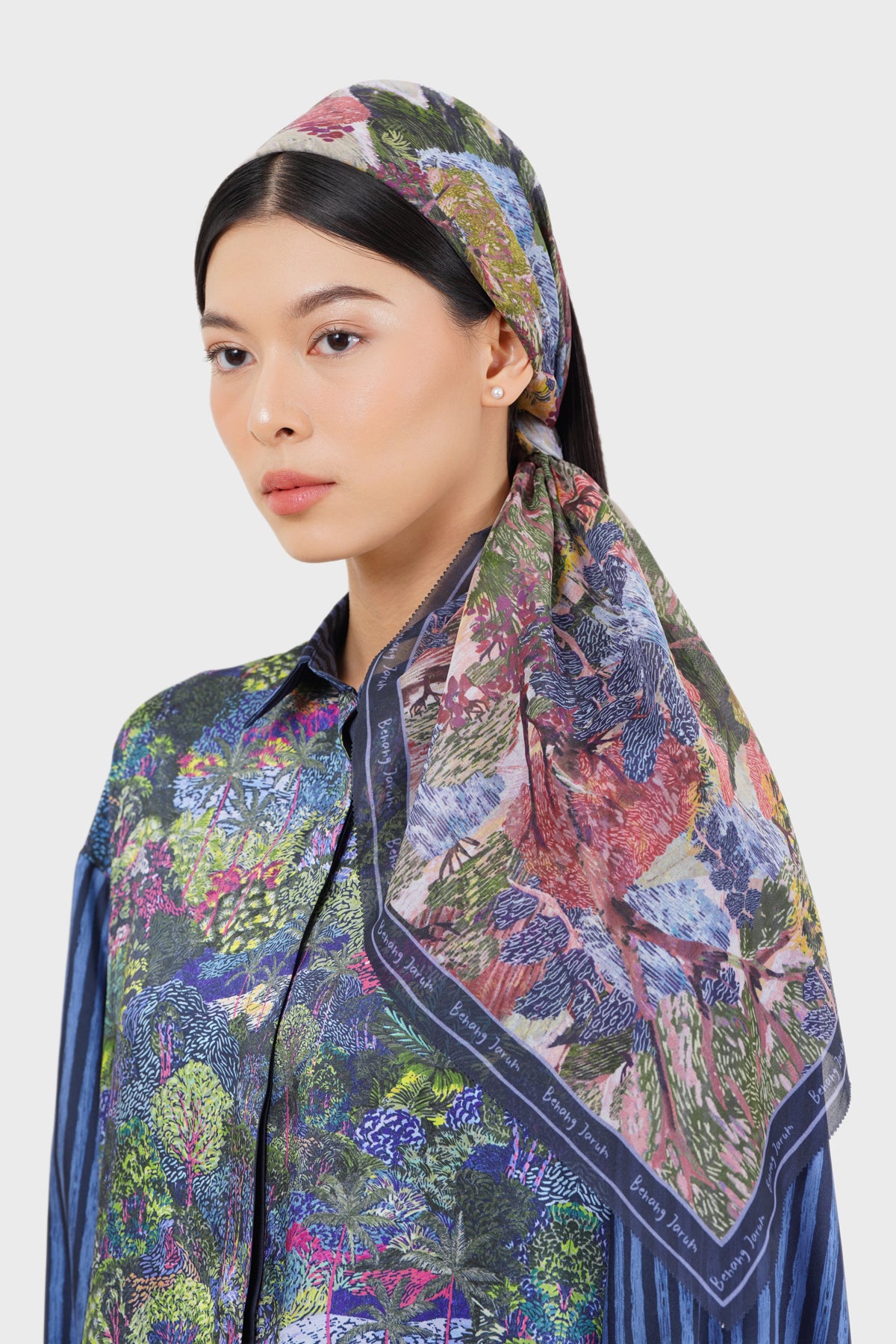 Art De La Nature Scarf - Navy
