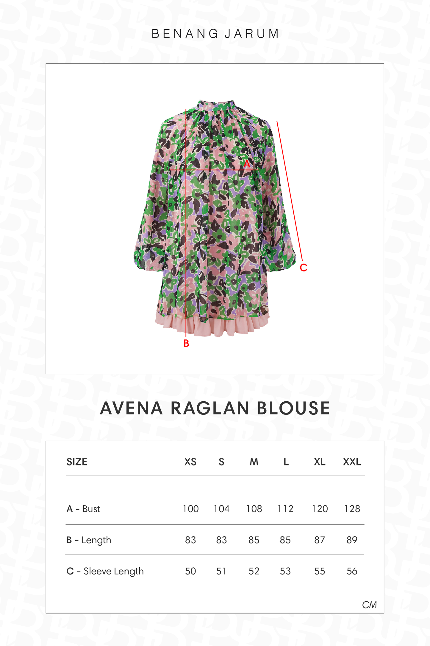 Avena Raglan Blouse - Clover