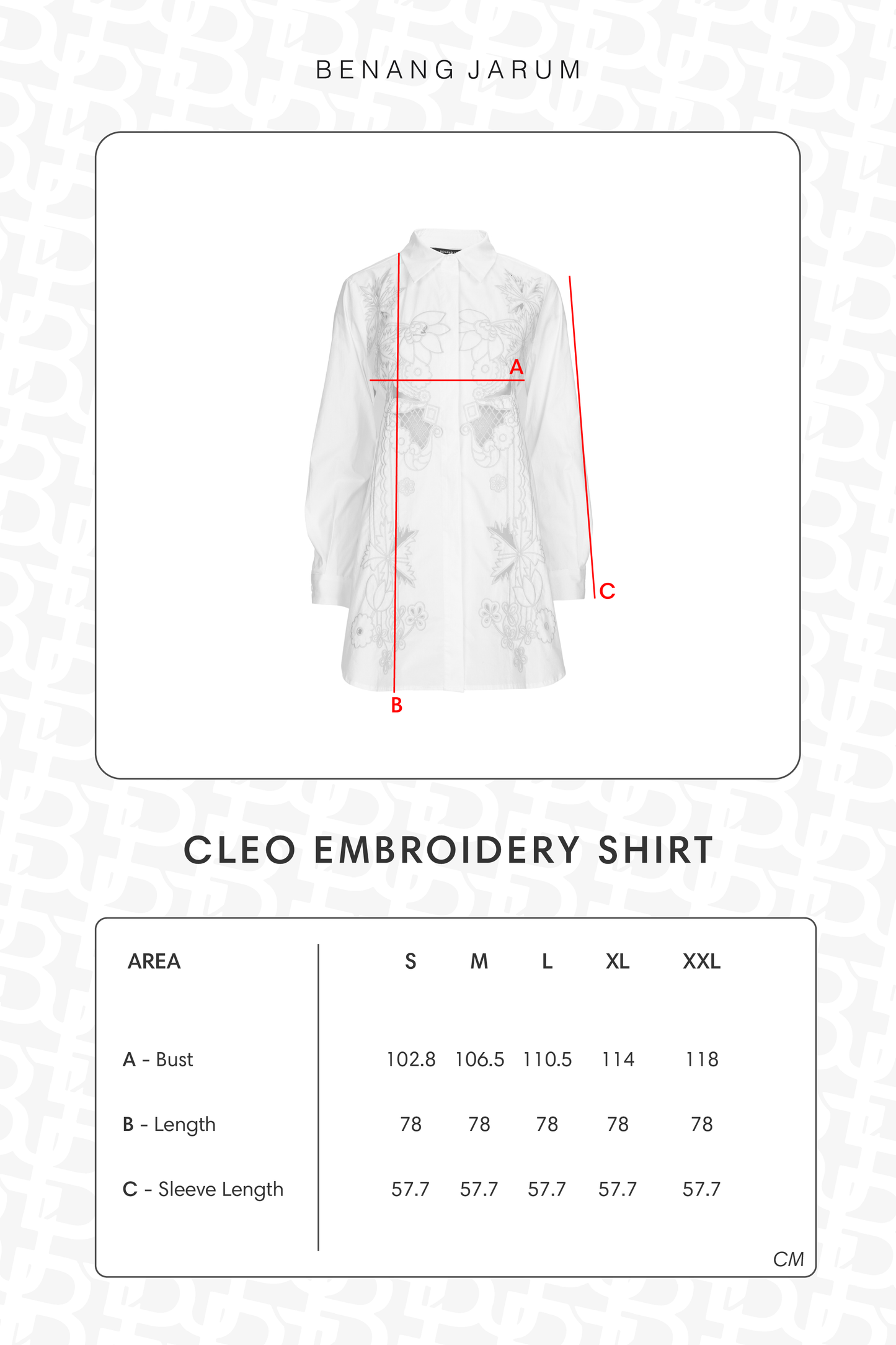 Cleo Embroidery Shirt - White