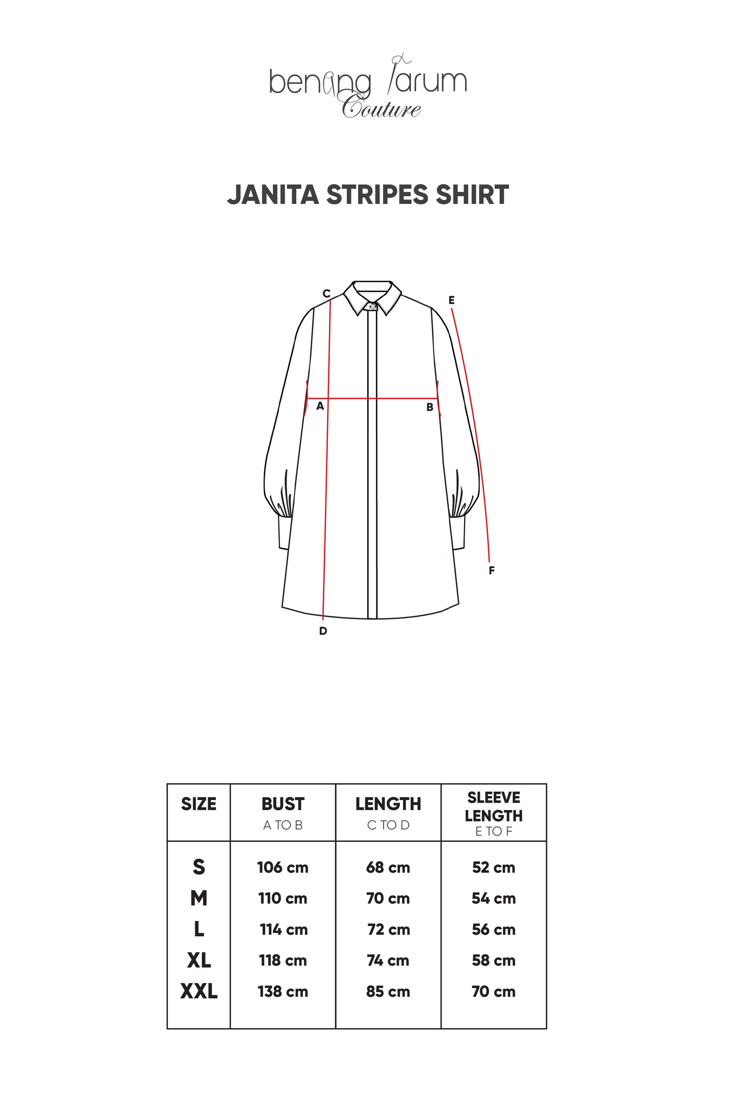 Janita Stripes Shirt - Orange