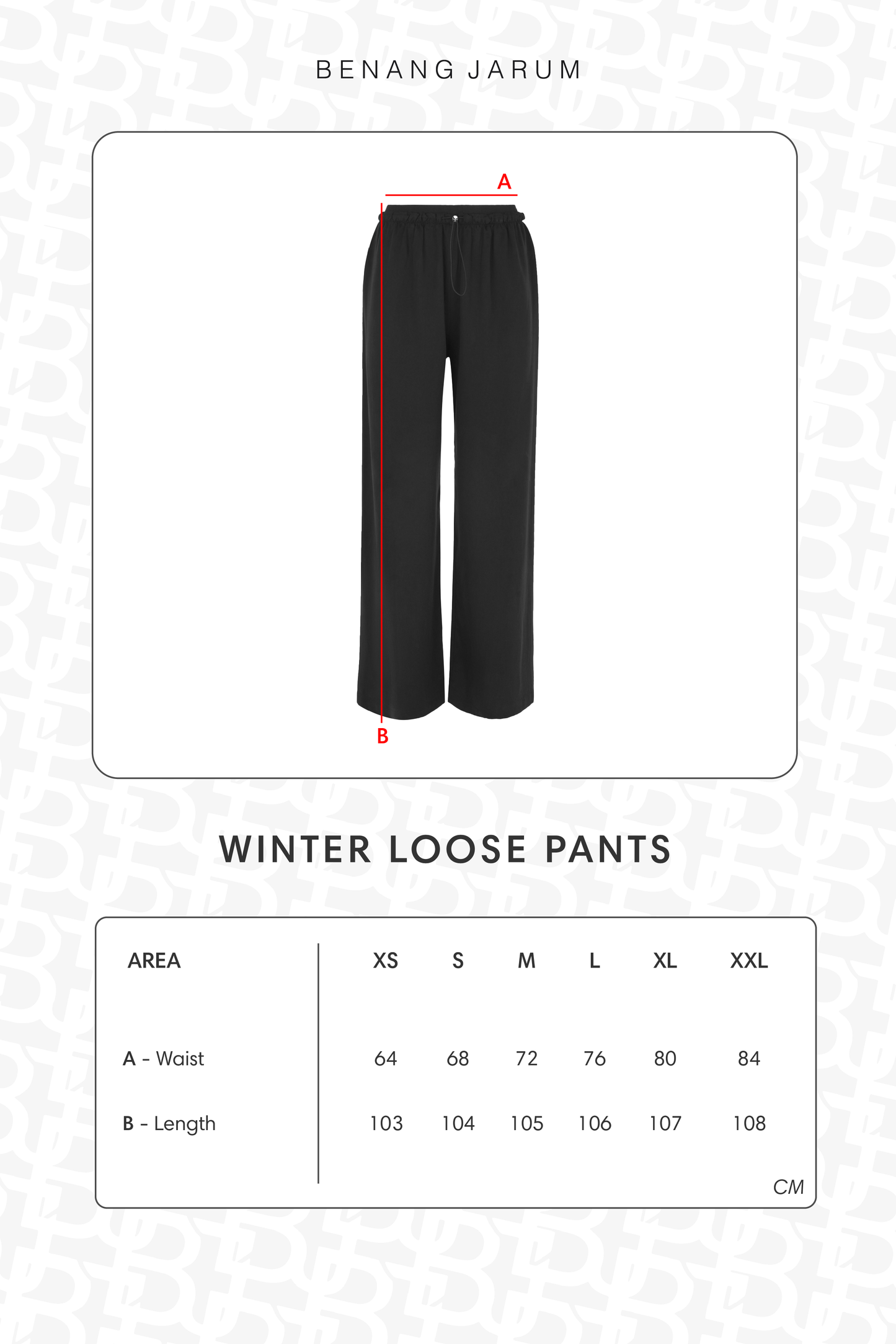 Winter Loose Pants - Black