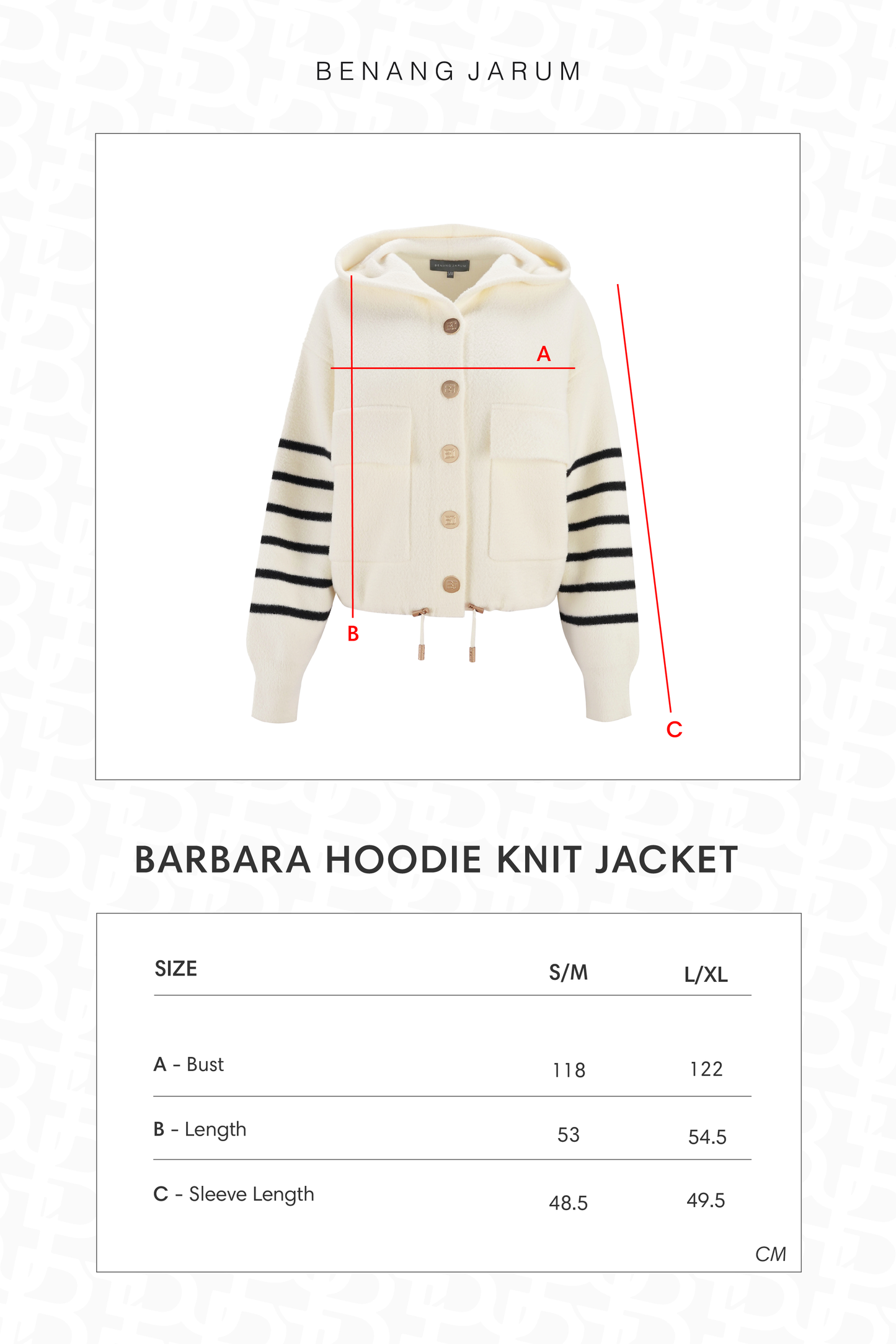 Barbara Hoodie Knit Jacket - Off White