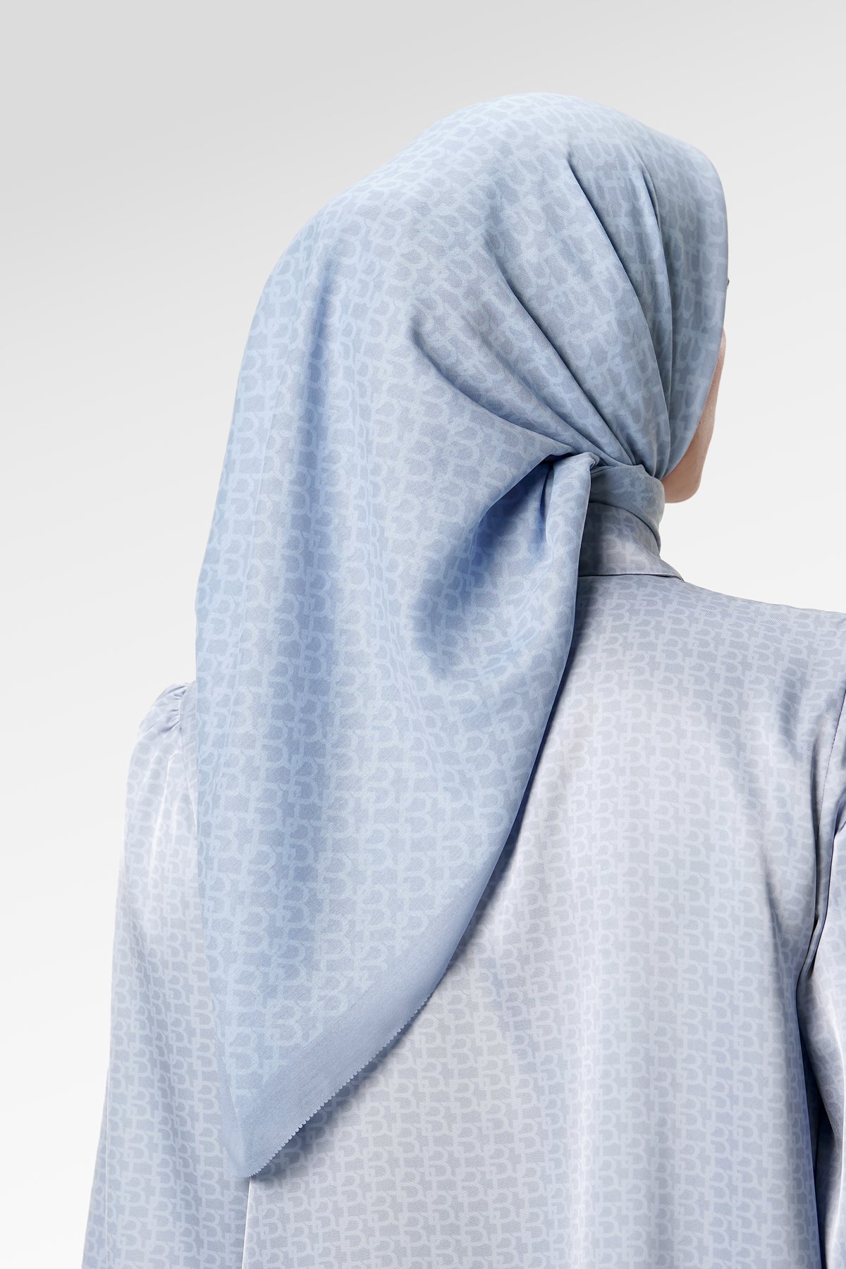 Signature Monogram Scarf - Blue Bell