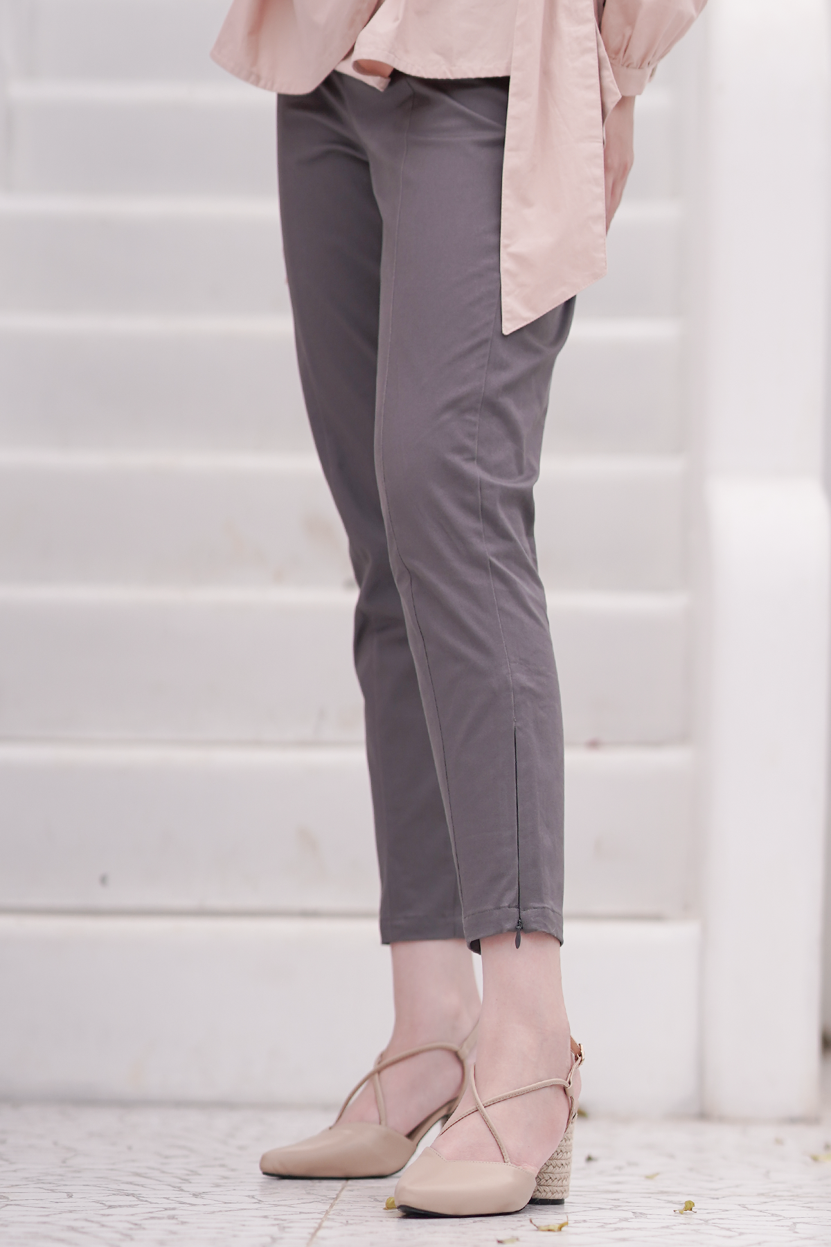 Grey Preferee Ankle Pants