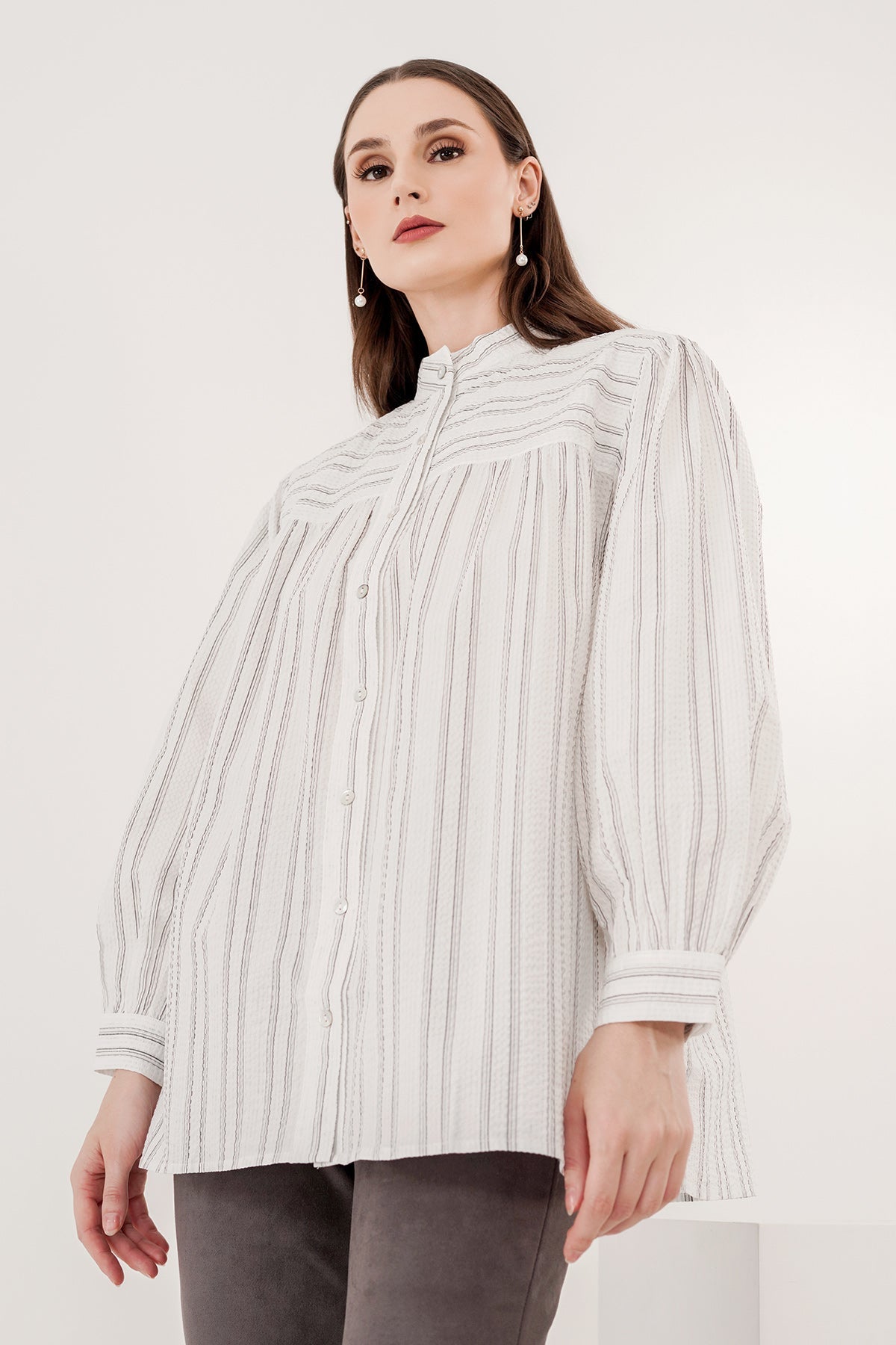 BDG Nadine Ruched Shirt