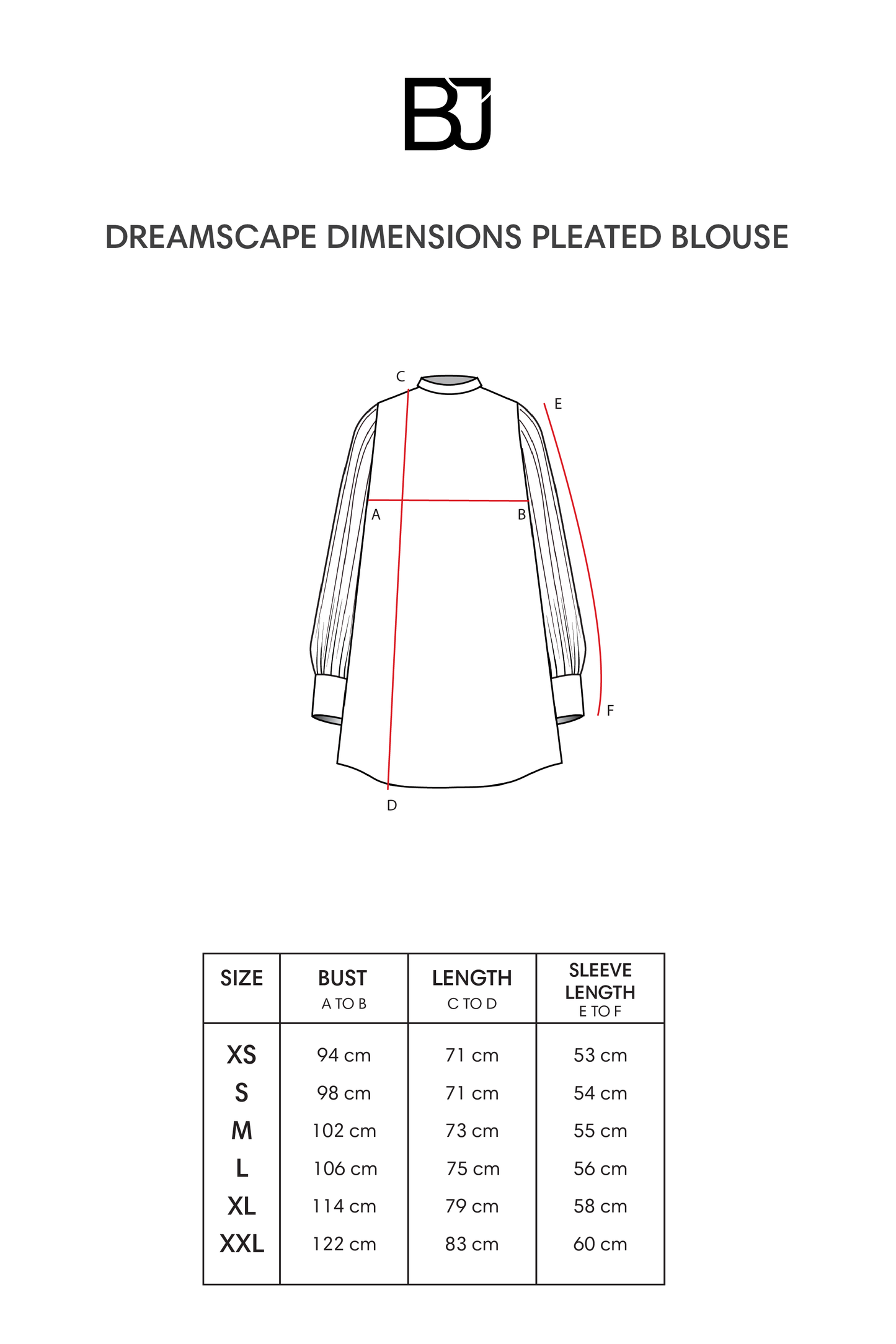 Dreamscape Dimensions Pleated Blouse - Ruby