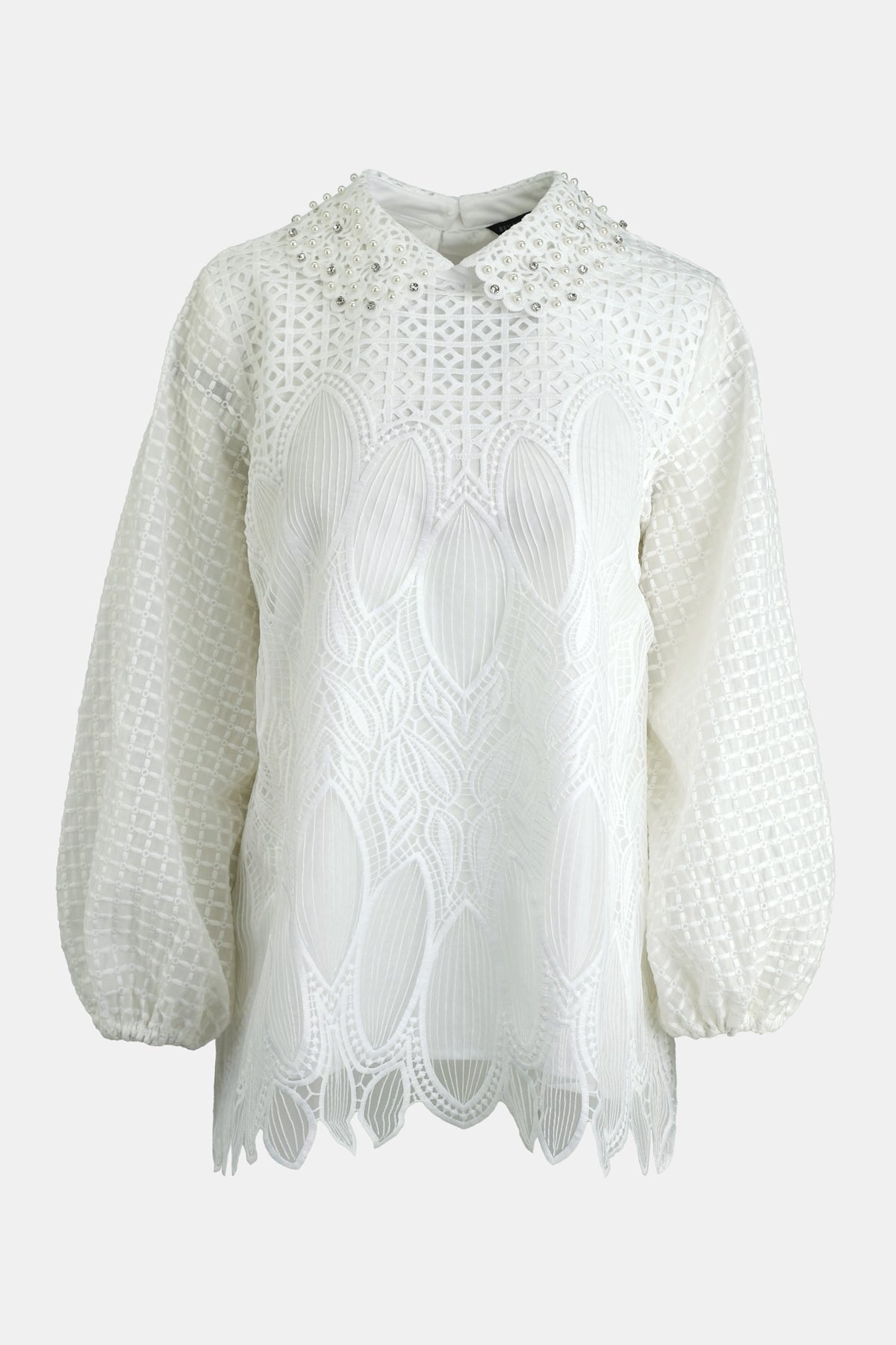 Ethereal Lace Blouse White