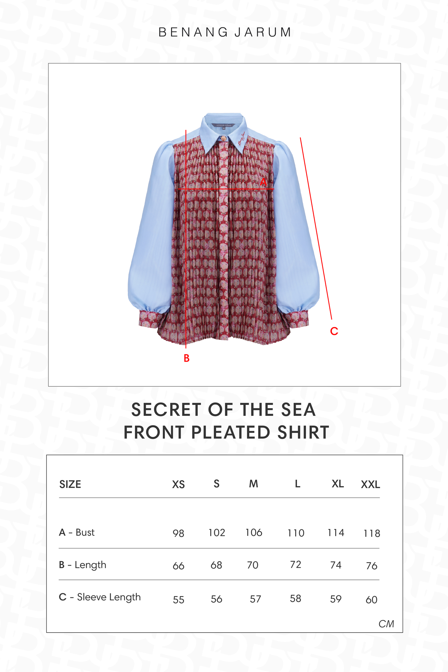 Secret Of The Sea Front Pleated Shirt - Starfish