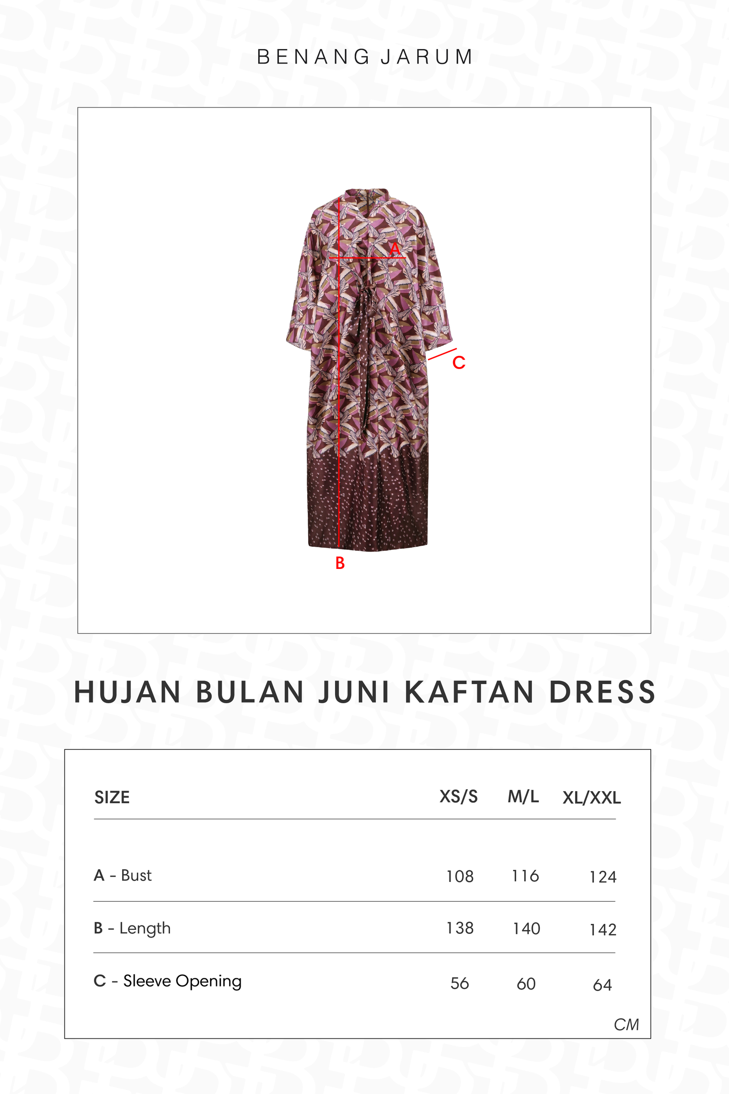HBJ Kaftan Dress - Luruh Lembayung