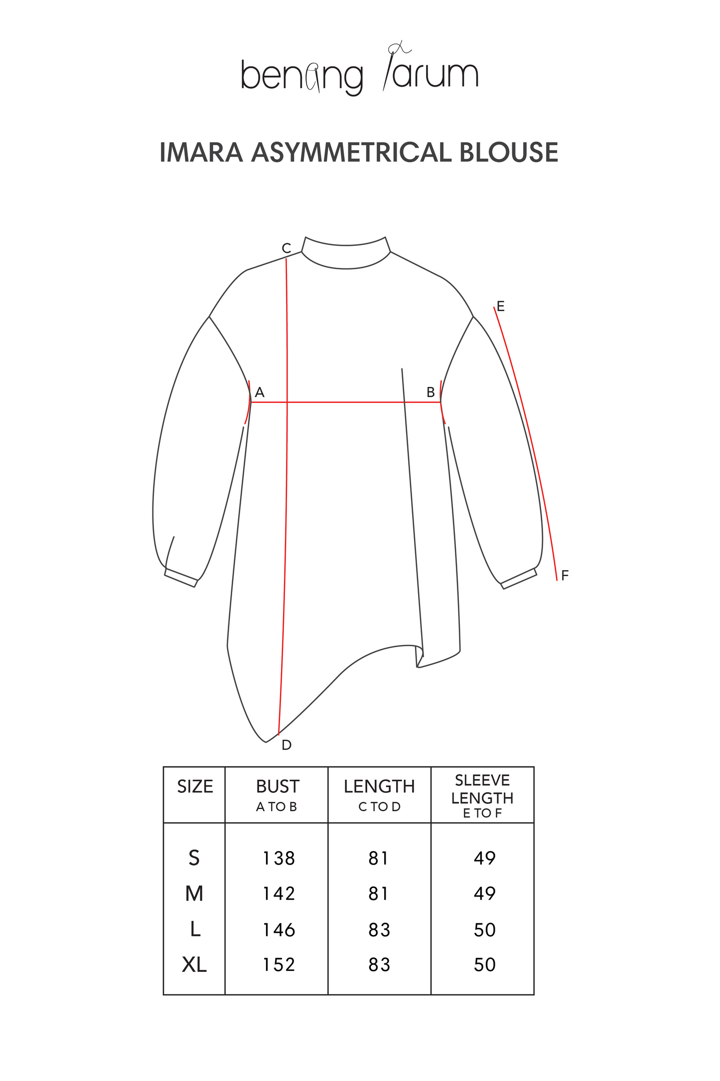 Imara Asymmetrical Blouse - Blue