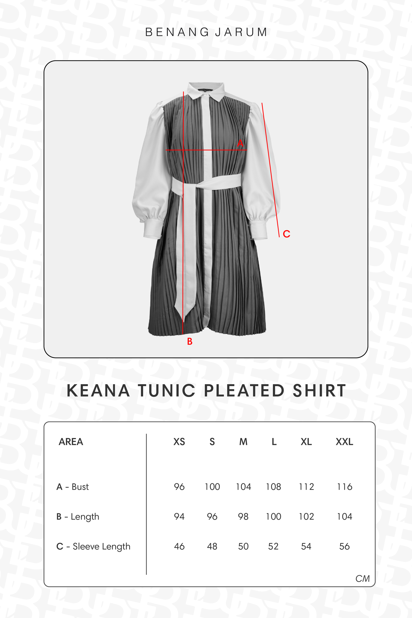 Keana Tunic Pleated Shirt - White