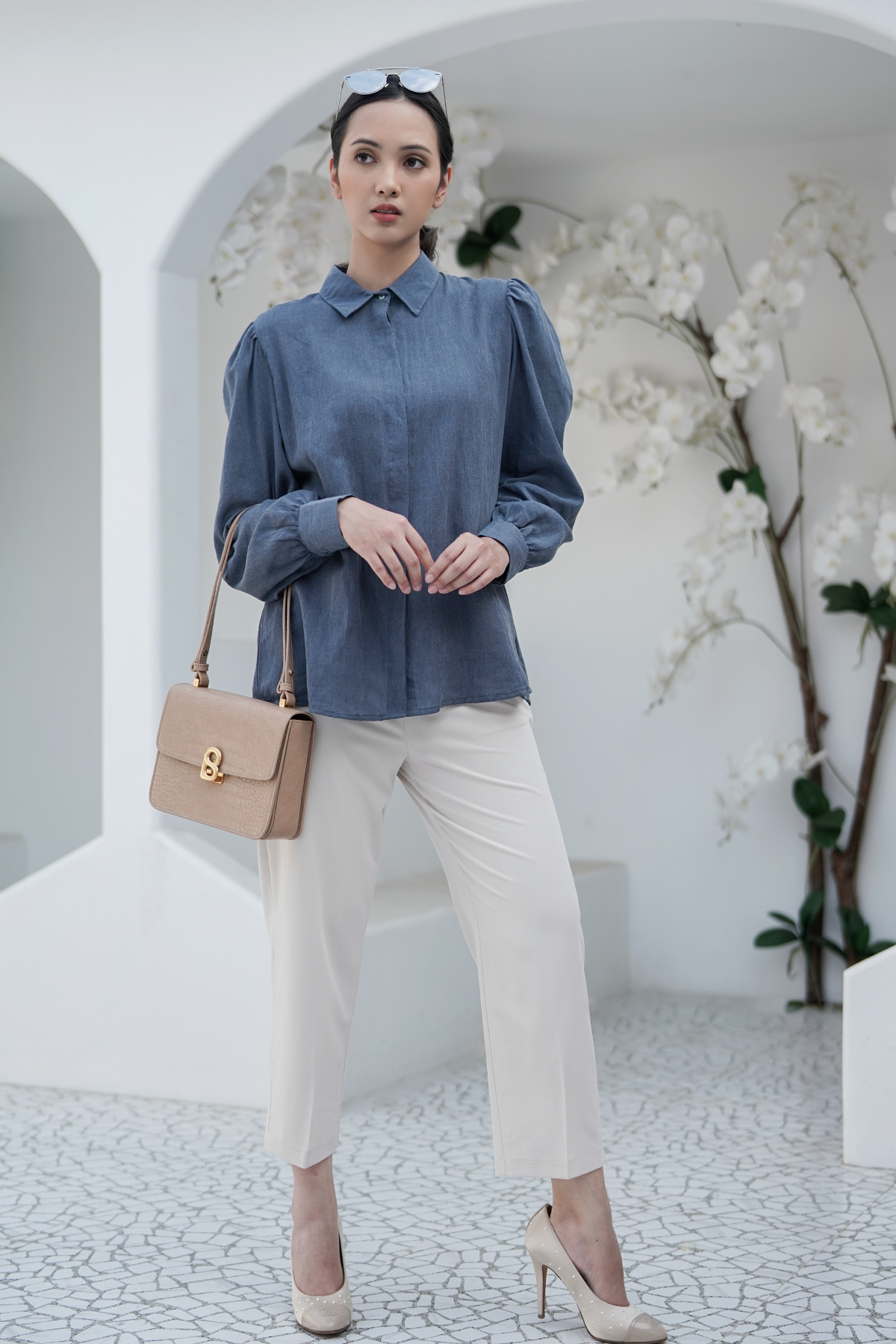 Washed Blue Ama Shirt