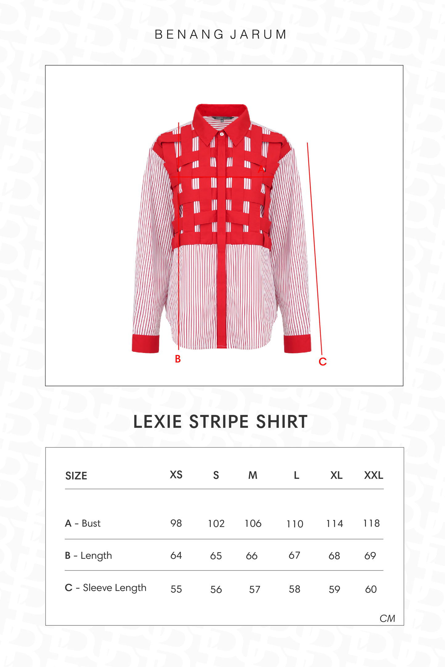 Lexie Stripe Shirt - Red