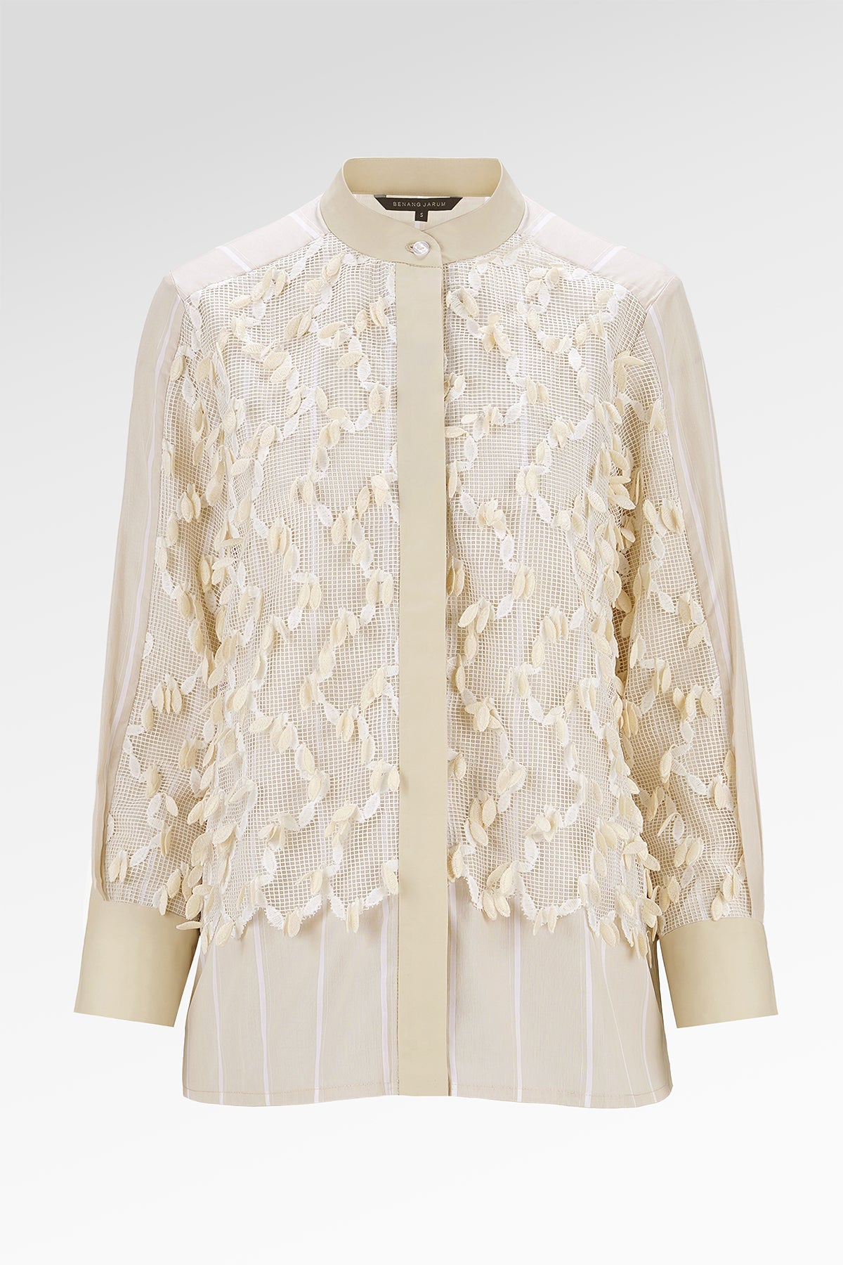 Lora Lace Shirt - Ivory Sand – Benang Jarum