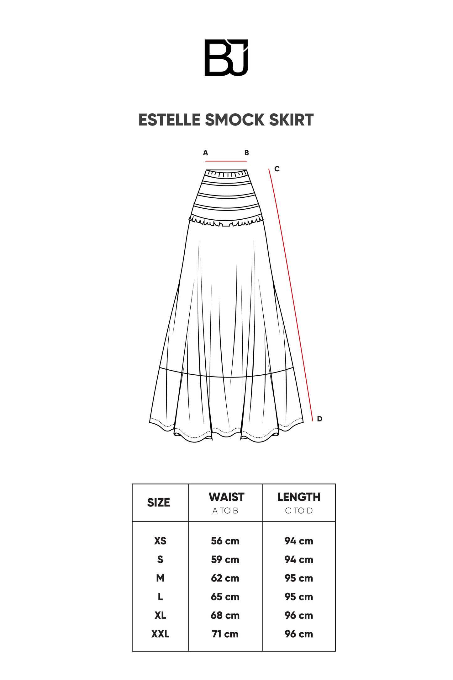 Estelle Smock Skirt - Navy