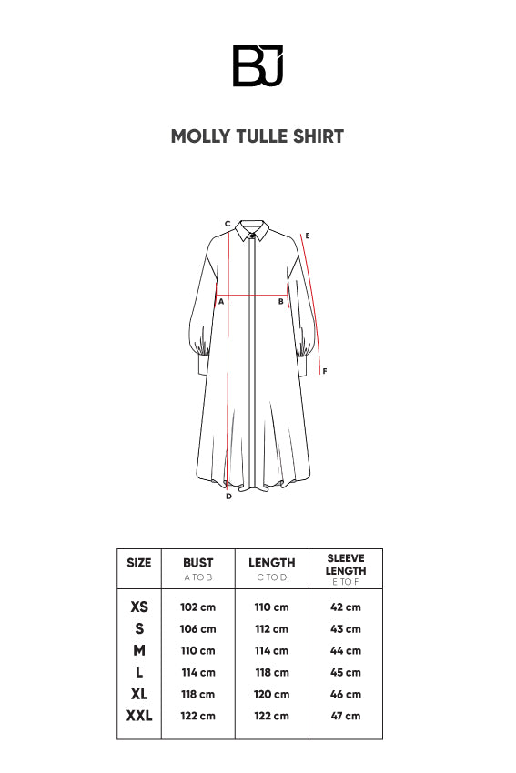 Molly Tulle Shirt - Cream