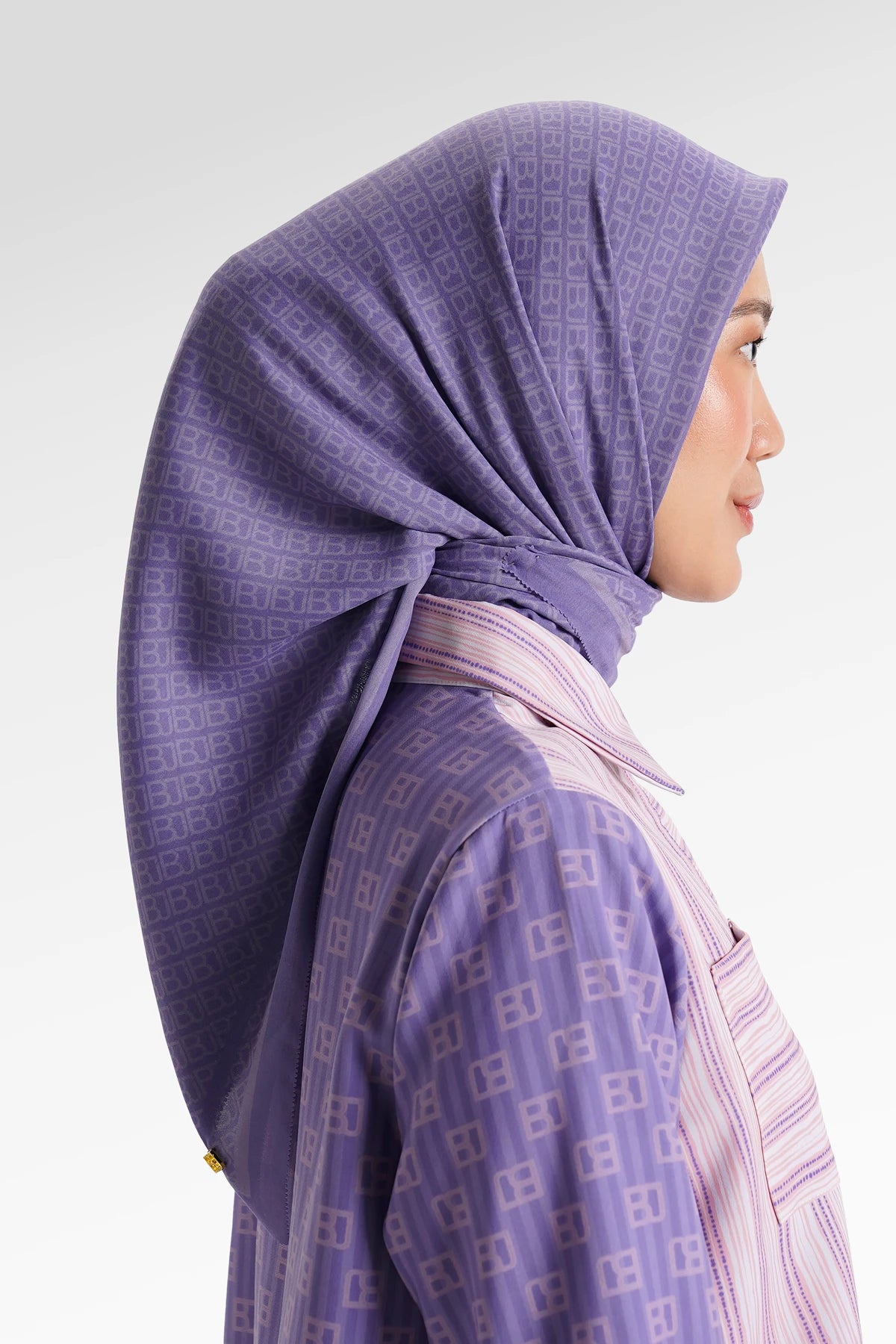 Mono Diagonal Scarf - Violet