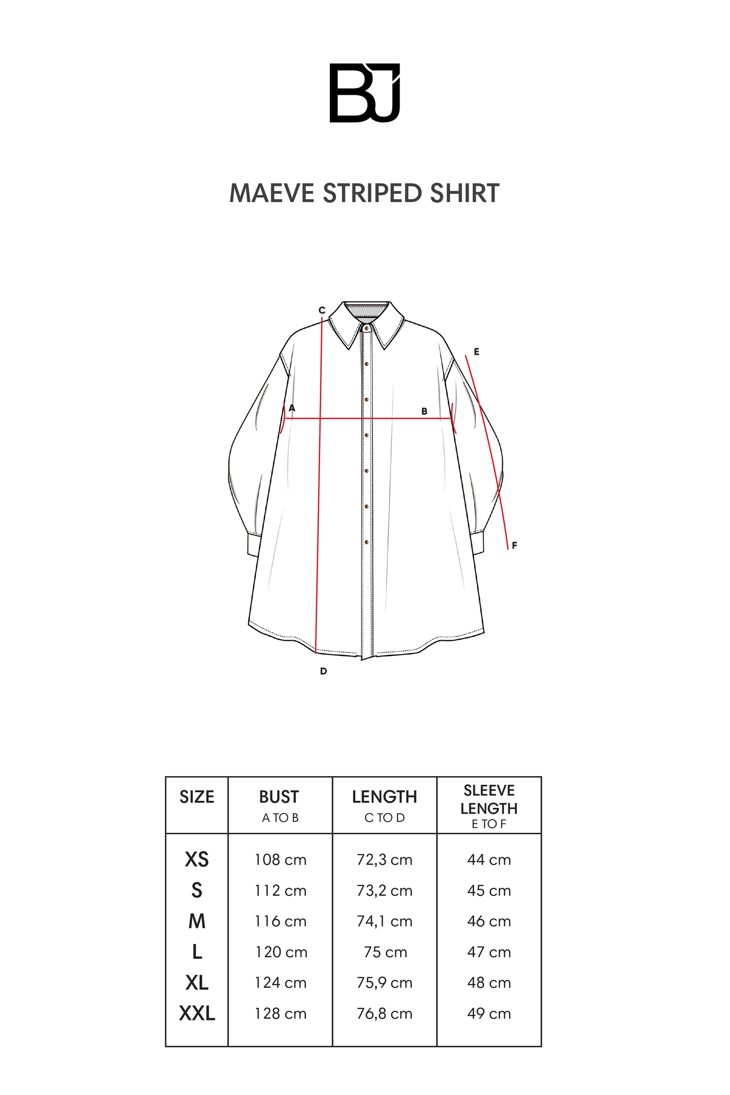 Maeve Striped Shirt - Black