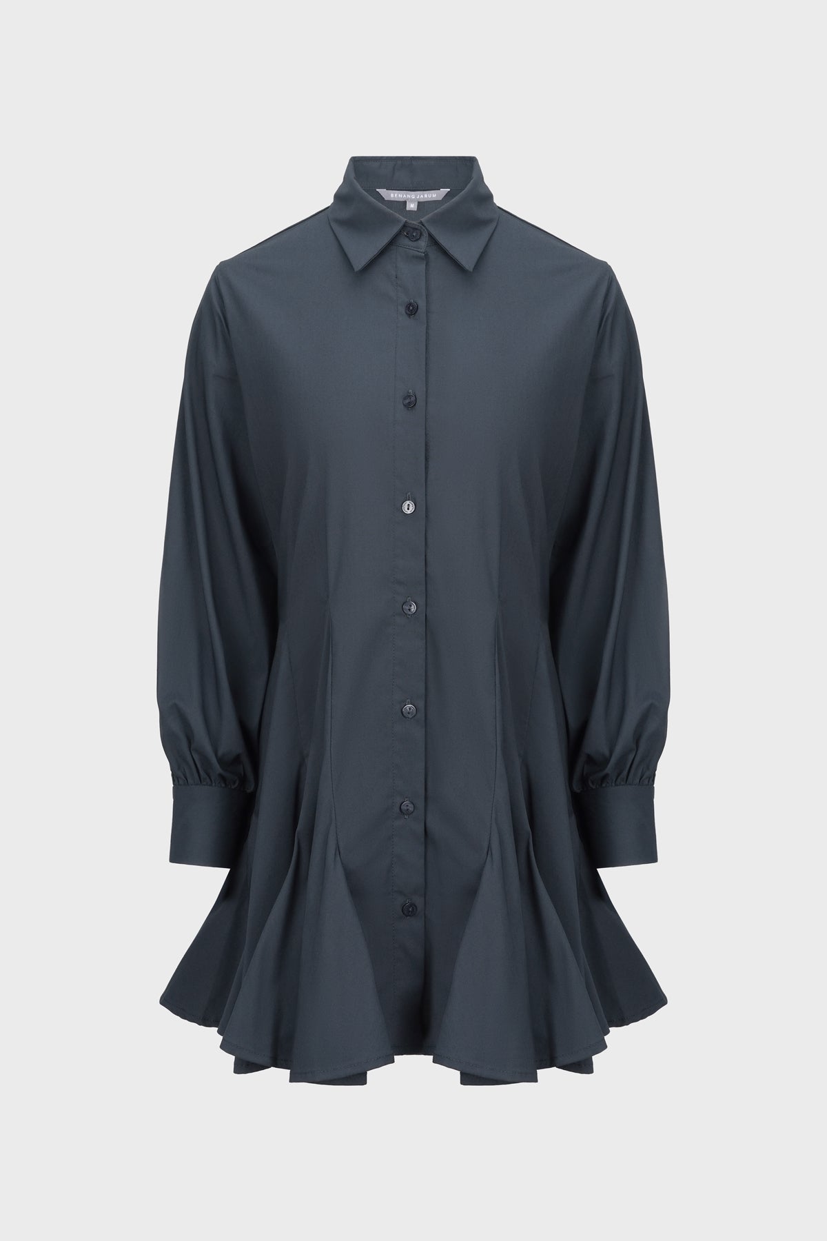Mary Ruffle Shirt Navy