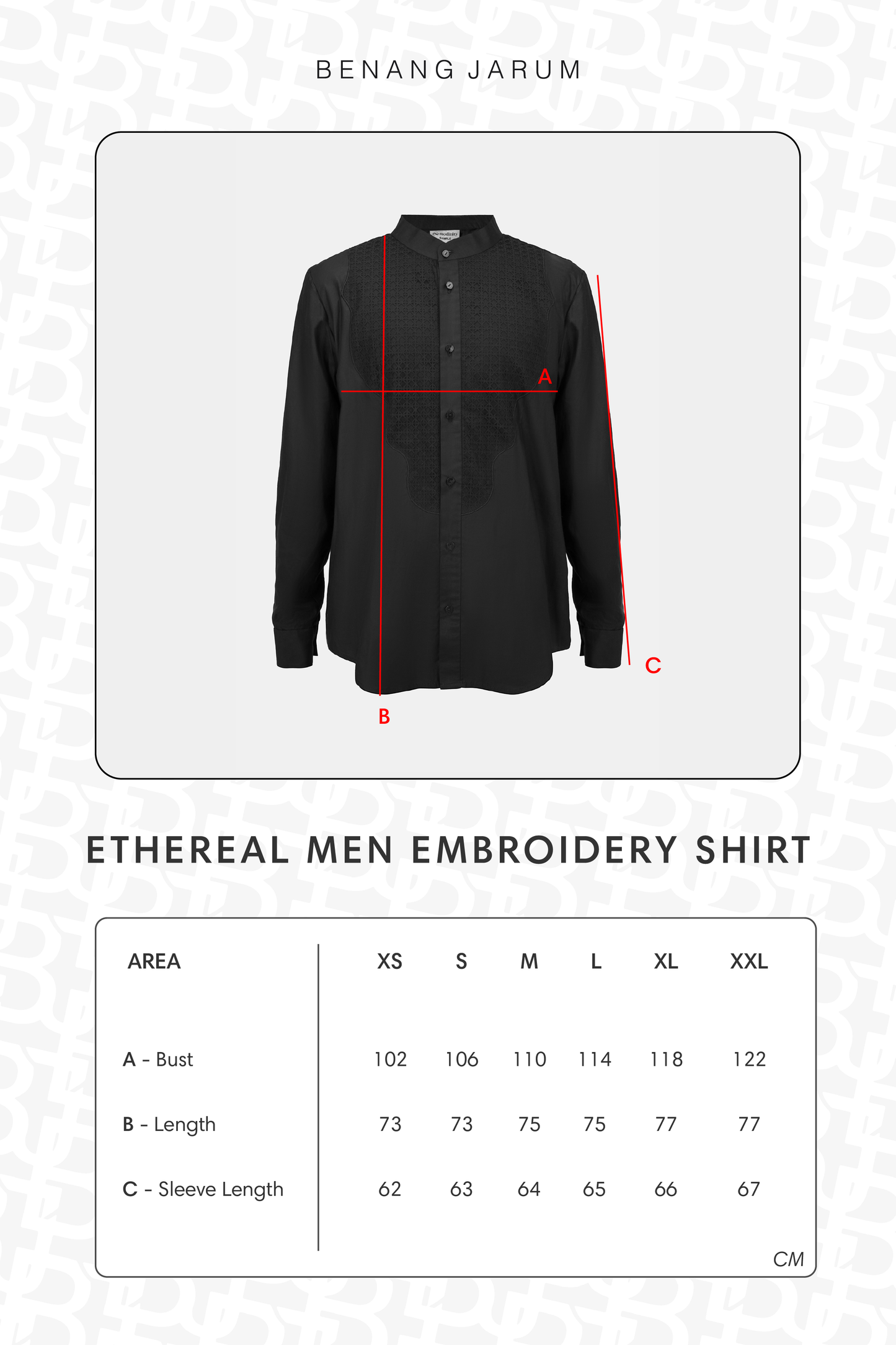 Ethereal Men Embroidery Shirt - Black