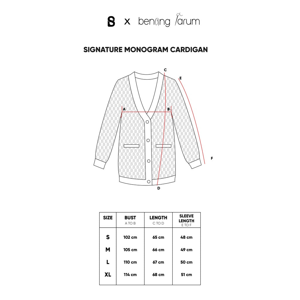 Signature Monogram Cardigan - Milkshake