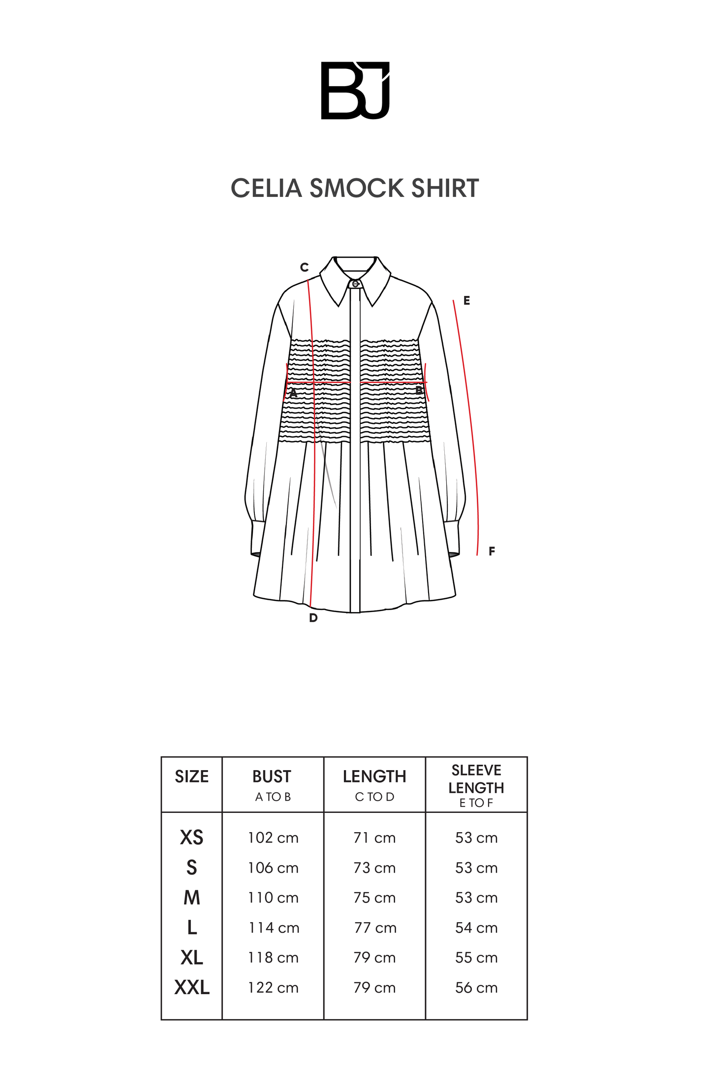 Celia Smock Shirt - Grey