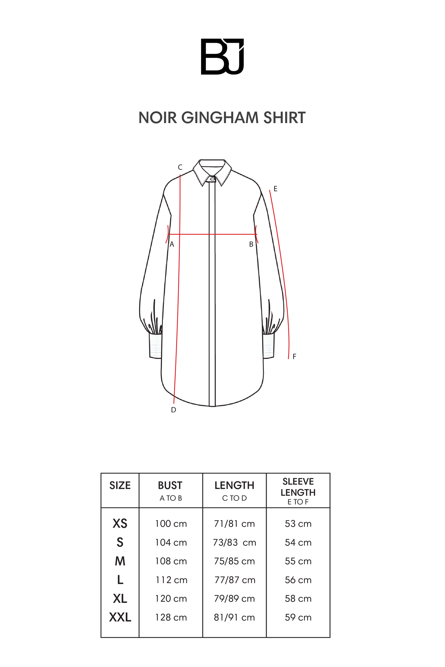 Noir Gingham Shirt - Black