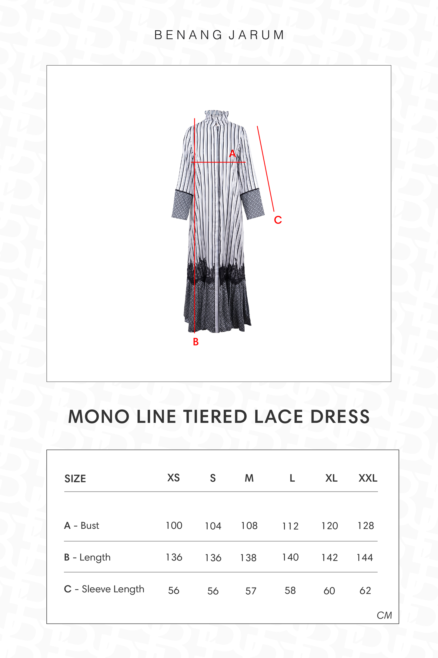 Mono Line Tiered Lace Dress - Oreo