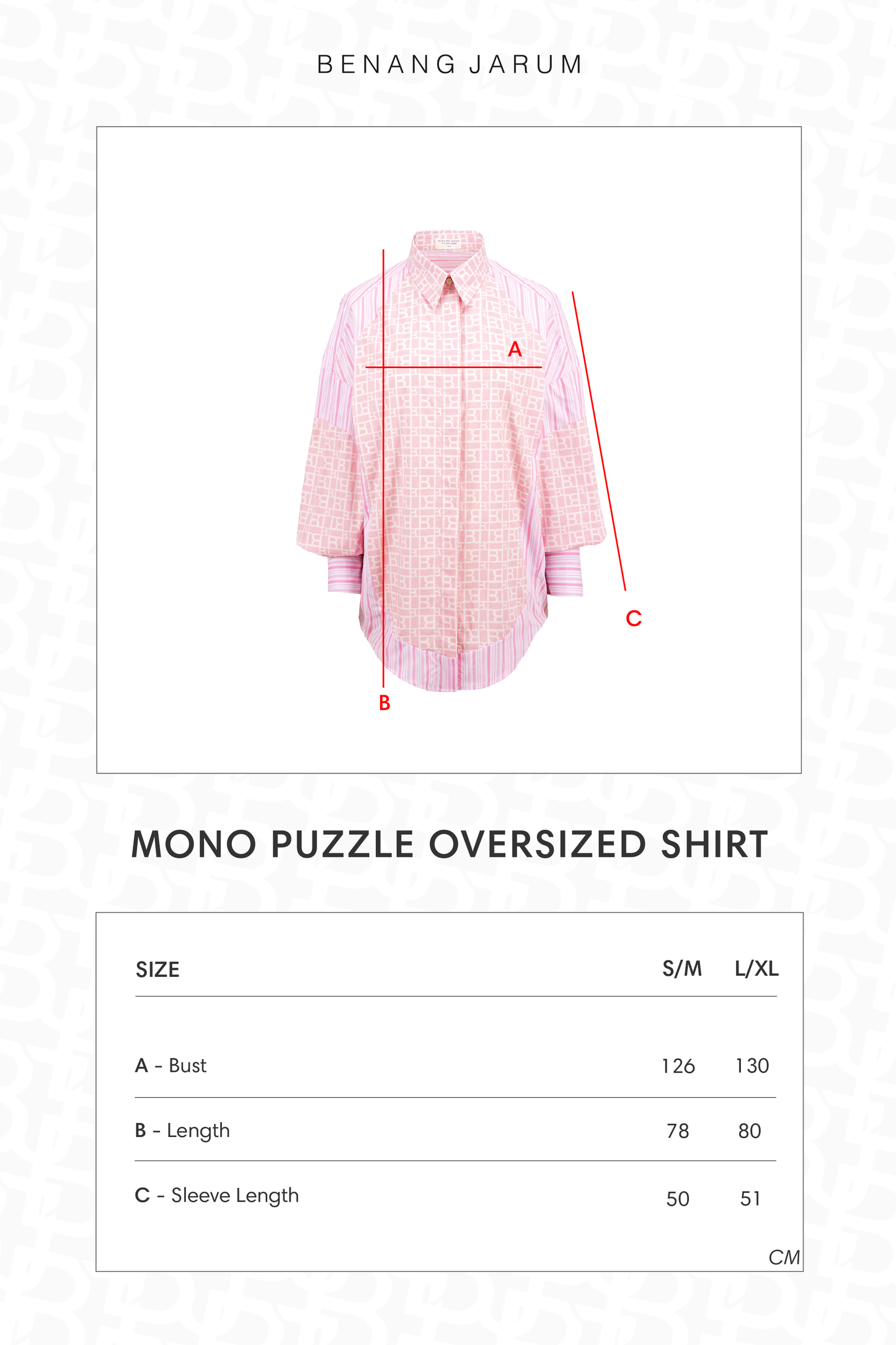 Mono Puzzle Oversized Shirt - Sorbet