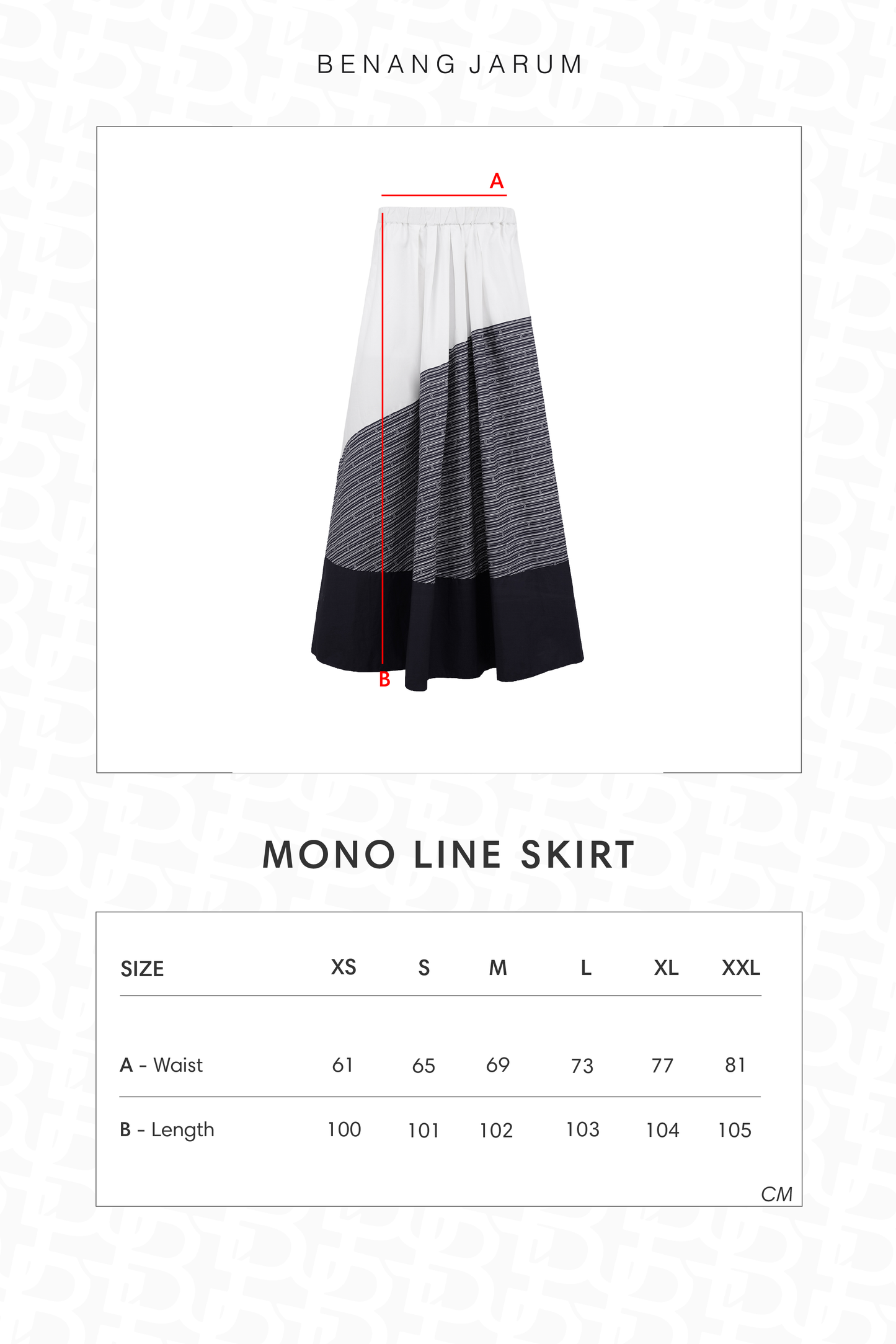 Mono Line Skirt - Oreo