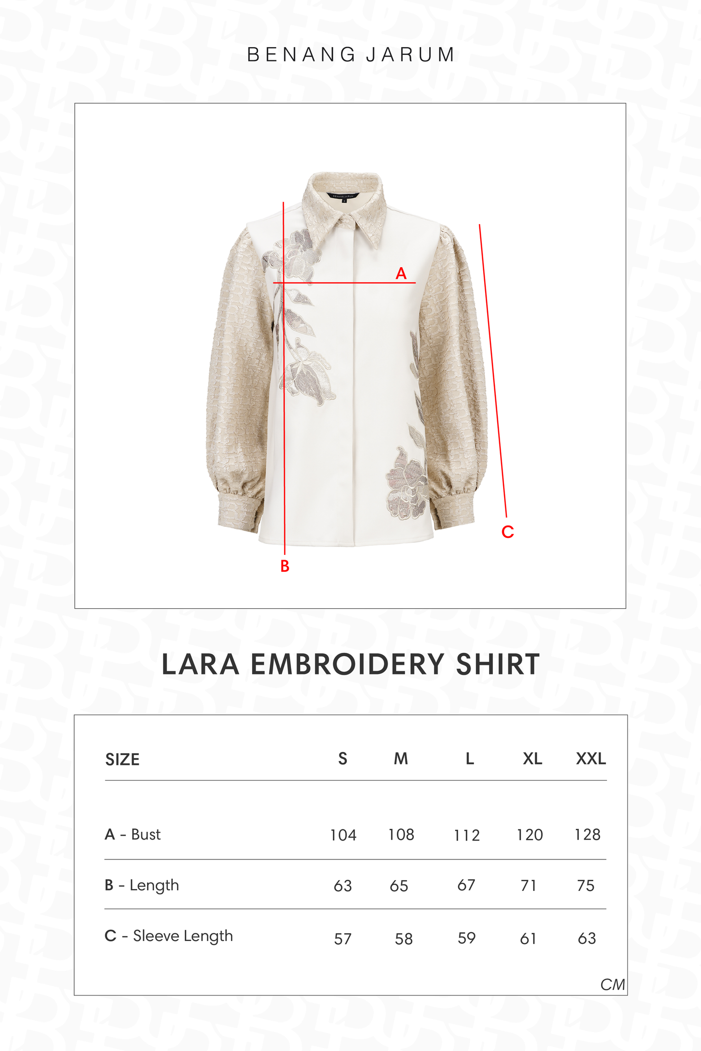 Lara Embroidery Shirt - Cream Puff