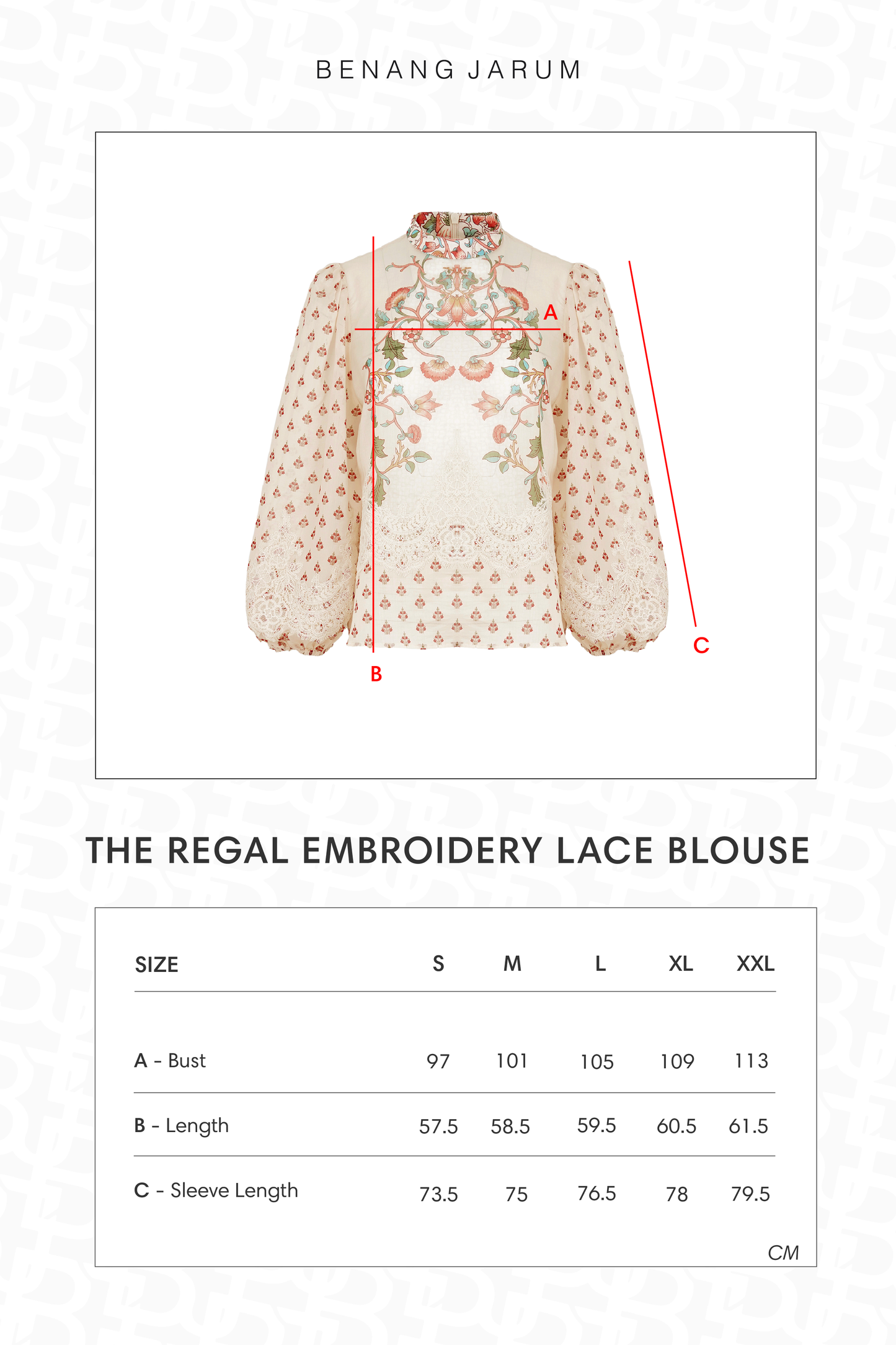 The Regal Embroidery Lace Blouse - Sungold
