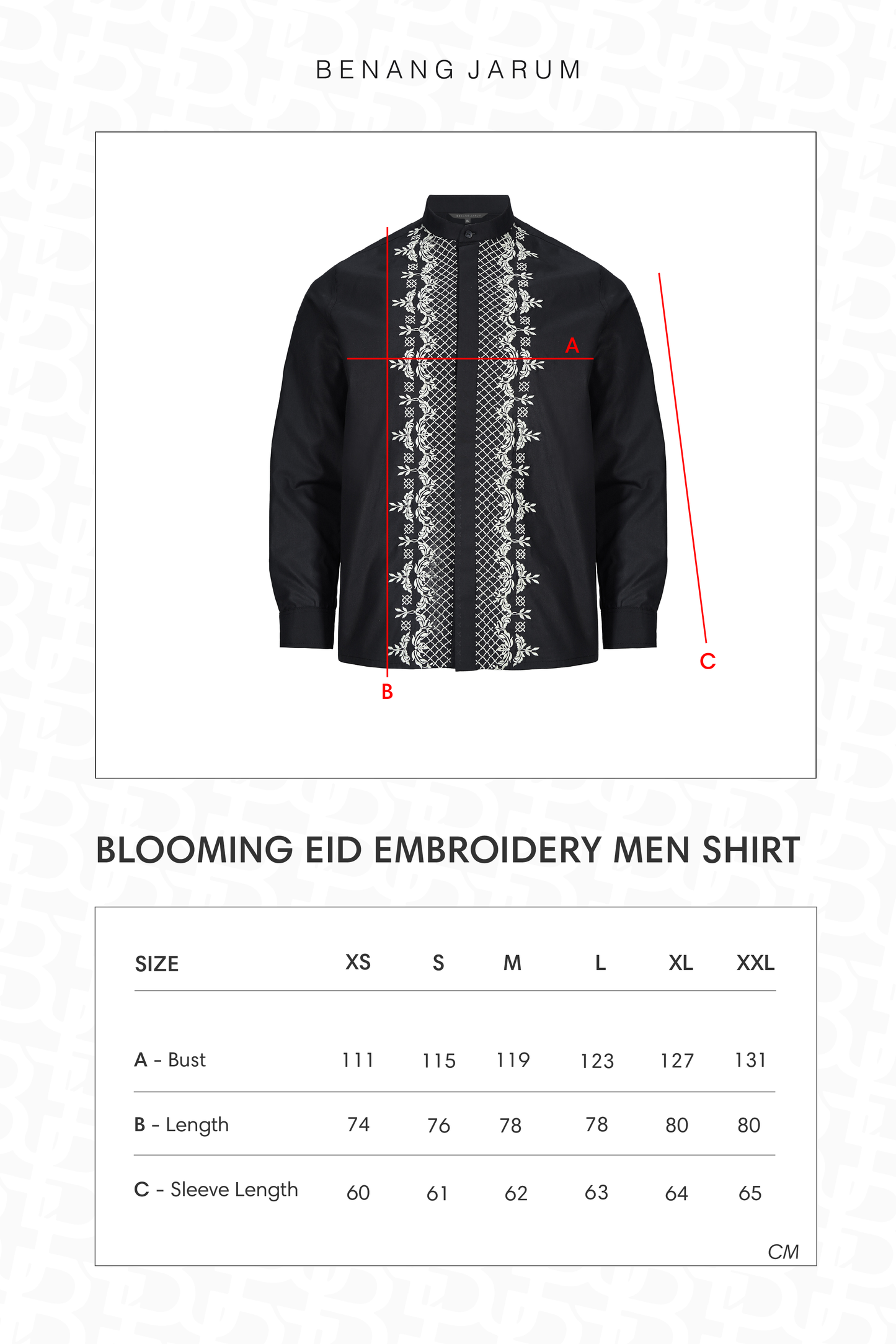 Blooming Eid Embroidery Men Shirt - Black