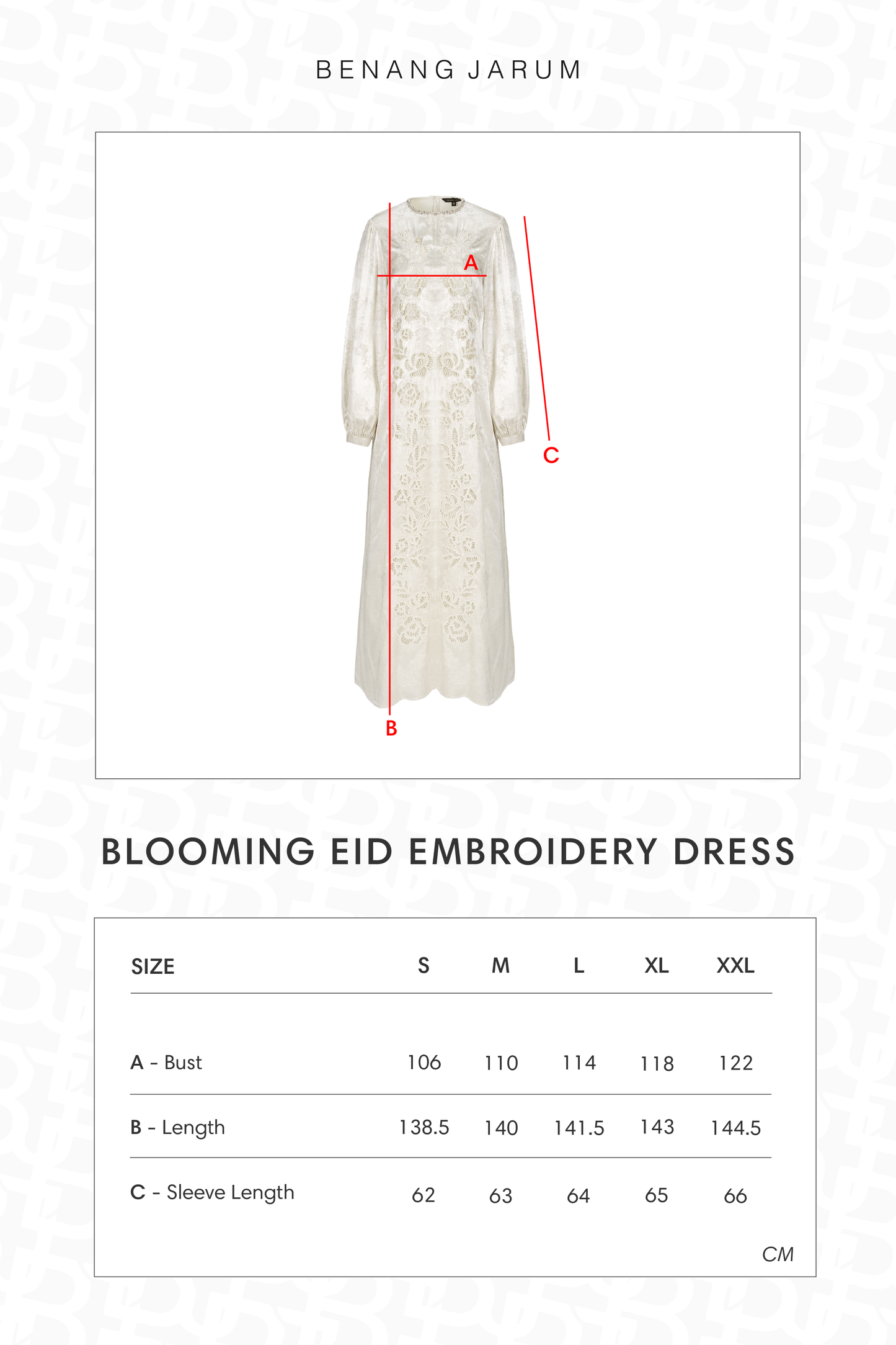 Blooming Eid Embroidery Dress - Daisy