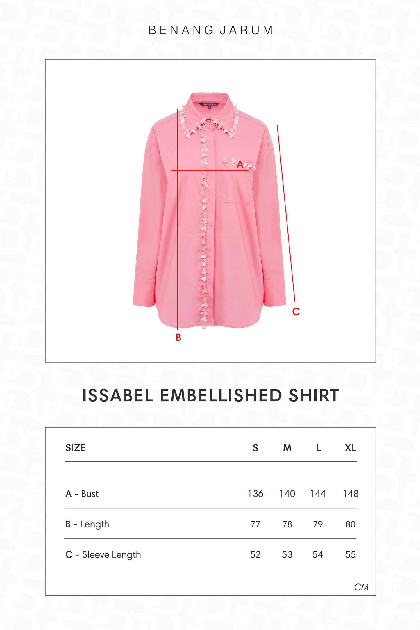 Issabel Embellished Shirt - Pink