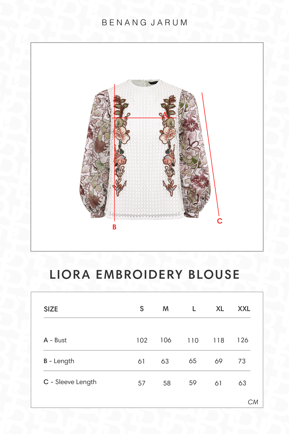 Liora Embroidery Blouse - White