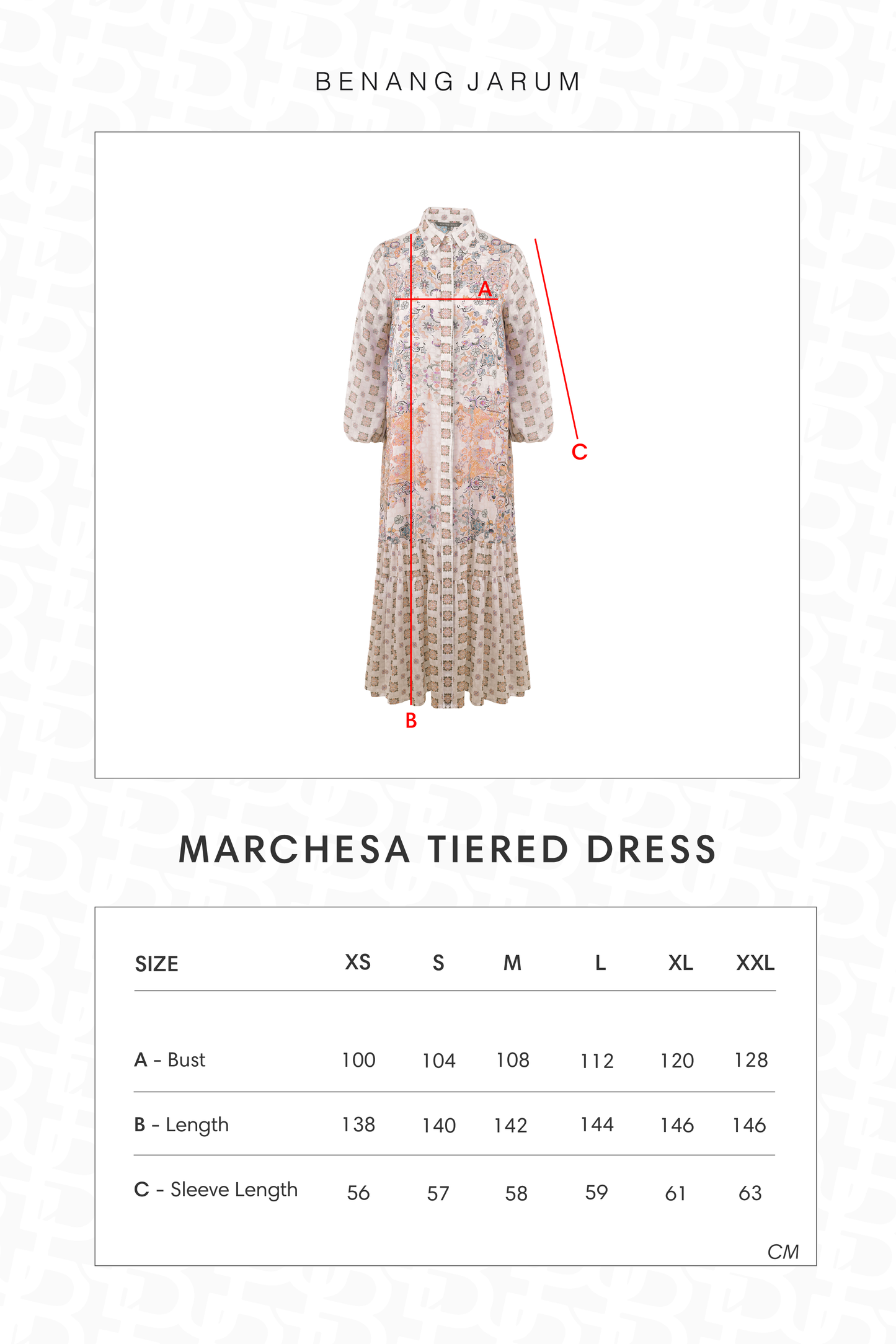 Marchesa Tiered Dress - Amber
