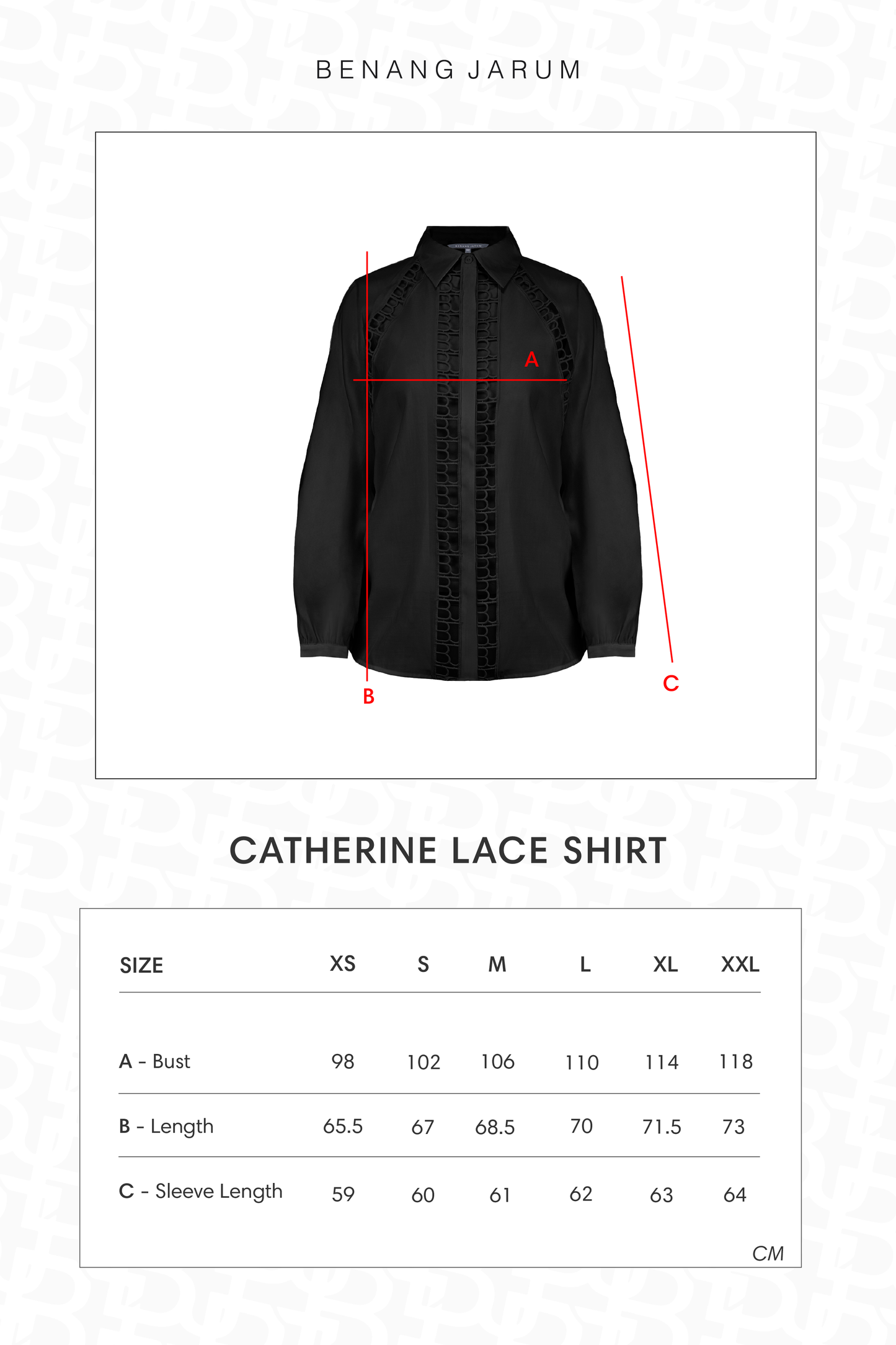 Catherine Lace Shirt - Black