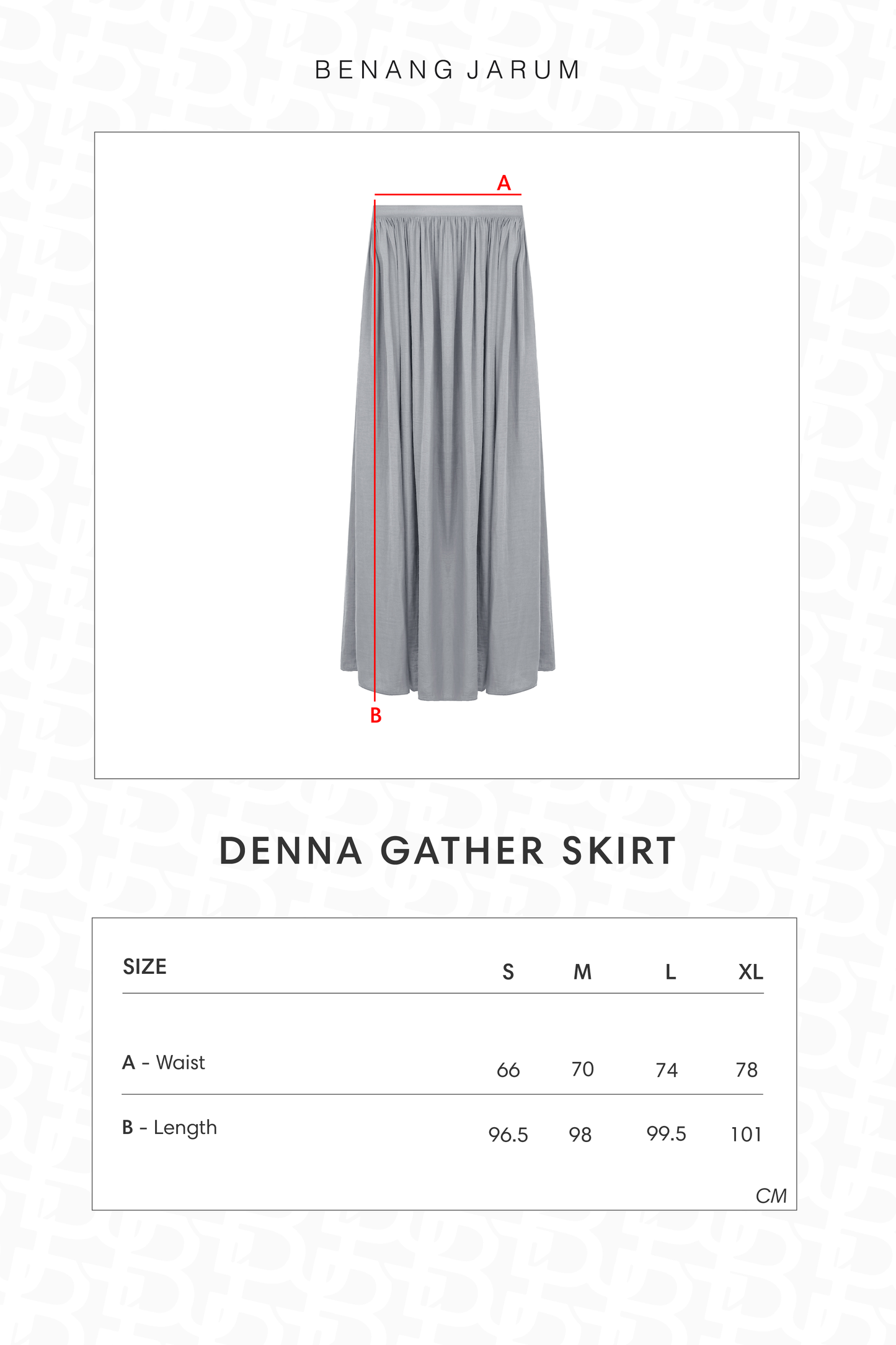 Denna Gather Skirt - Ash Grey