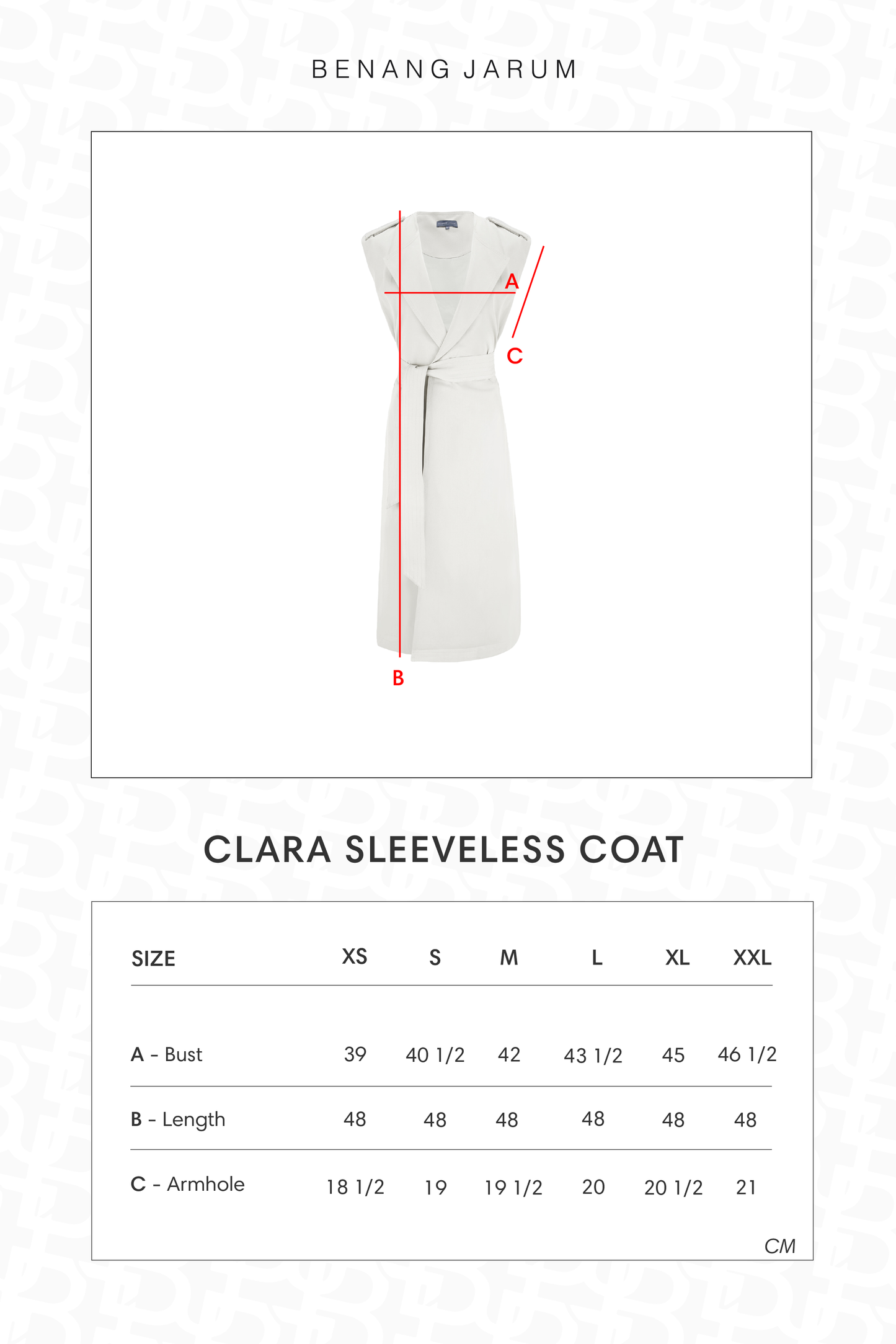 Clara Sleeveless Coat - White