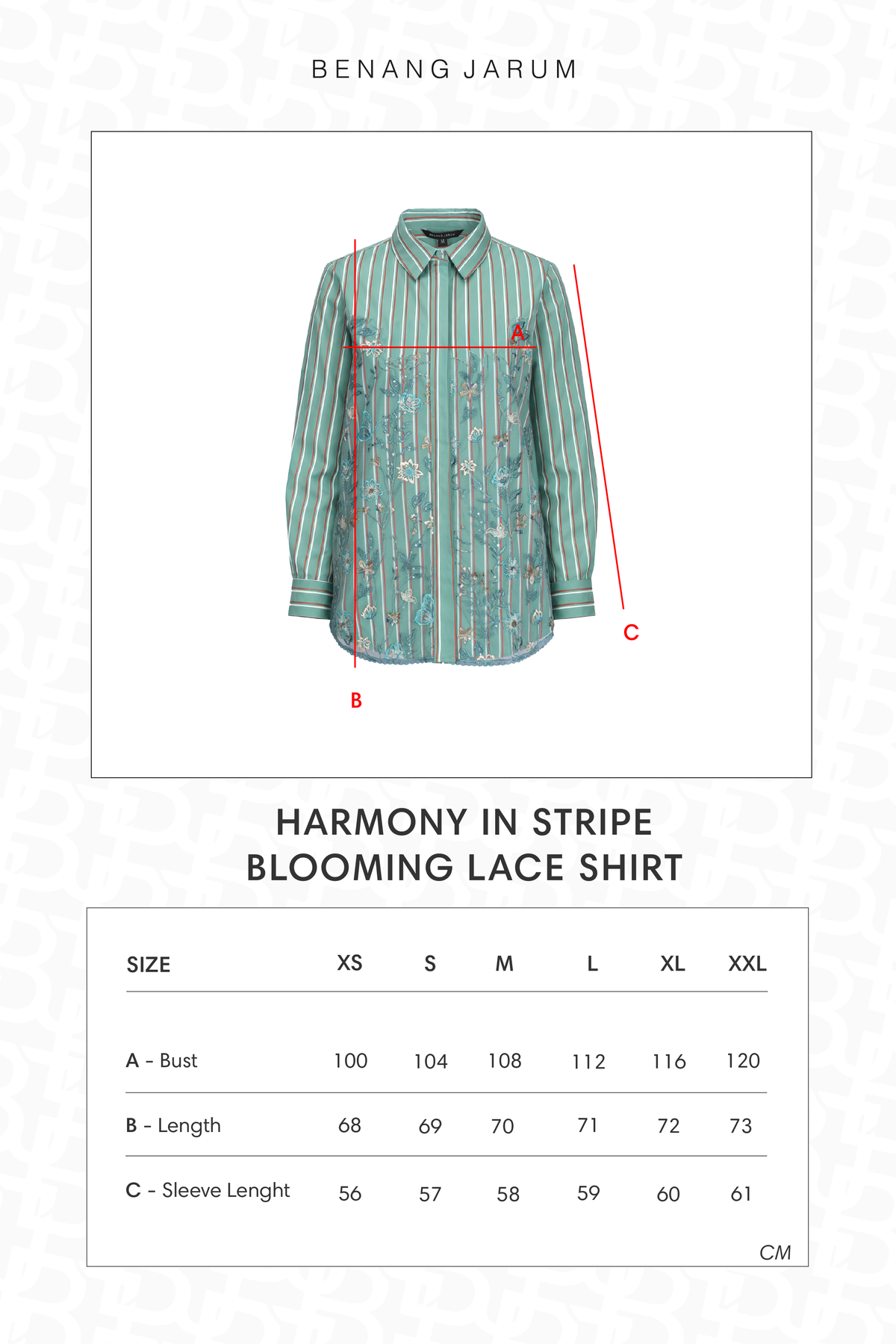 Harmony in Stripe Blooming Lace Shirt - Dusty Mint
