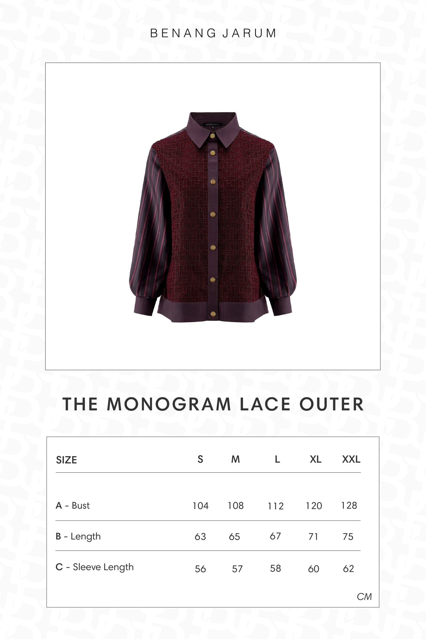 The Monogram Lace Outer - Berry