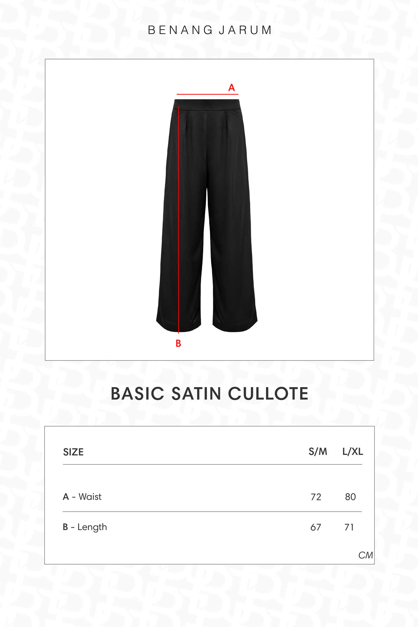 Basic Satin Cullote - Black