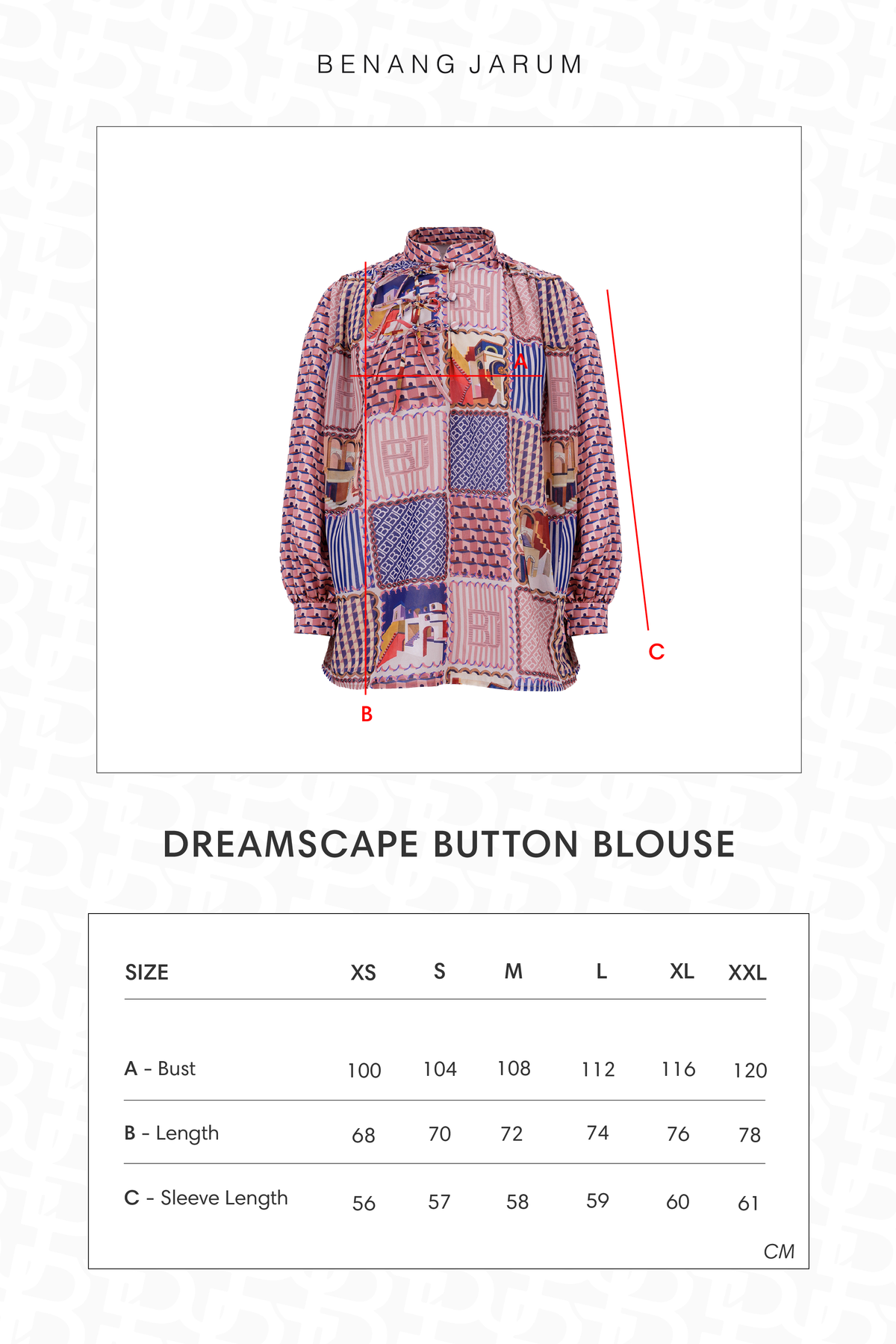 Dreamscape Button Blouse - Monaco